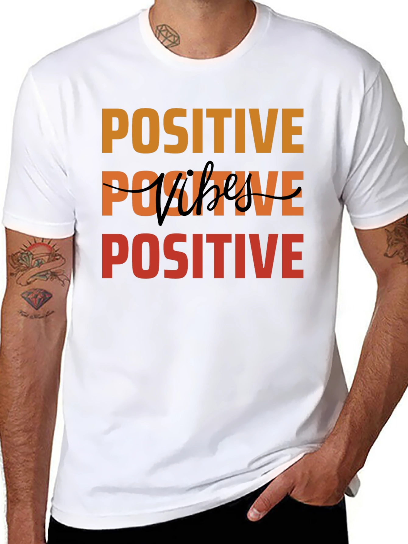 Positive Vibes Graphic Tee - Black