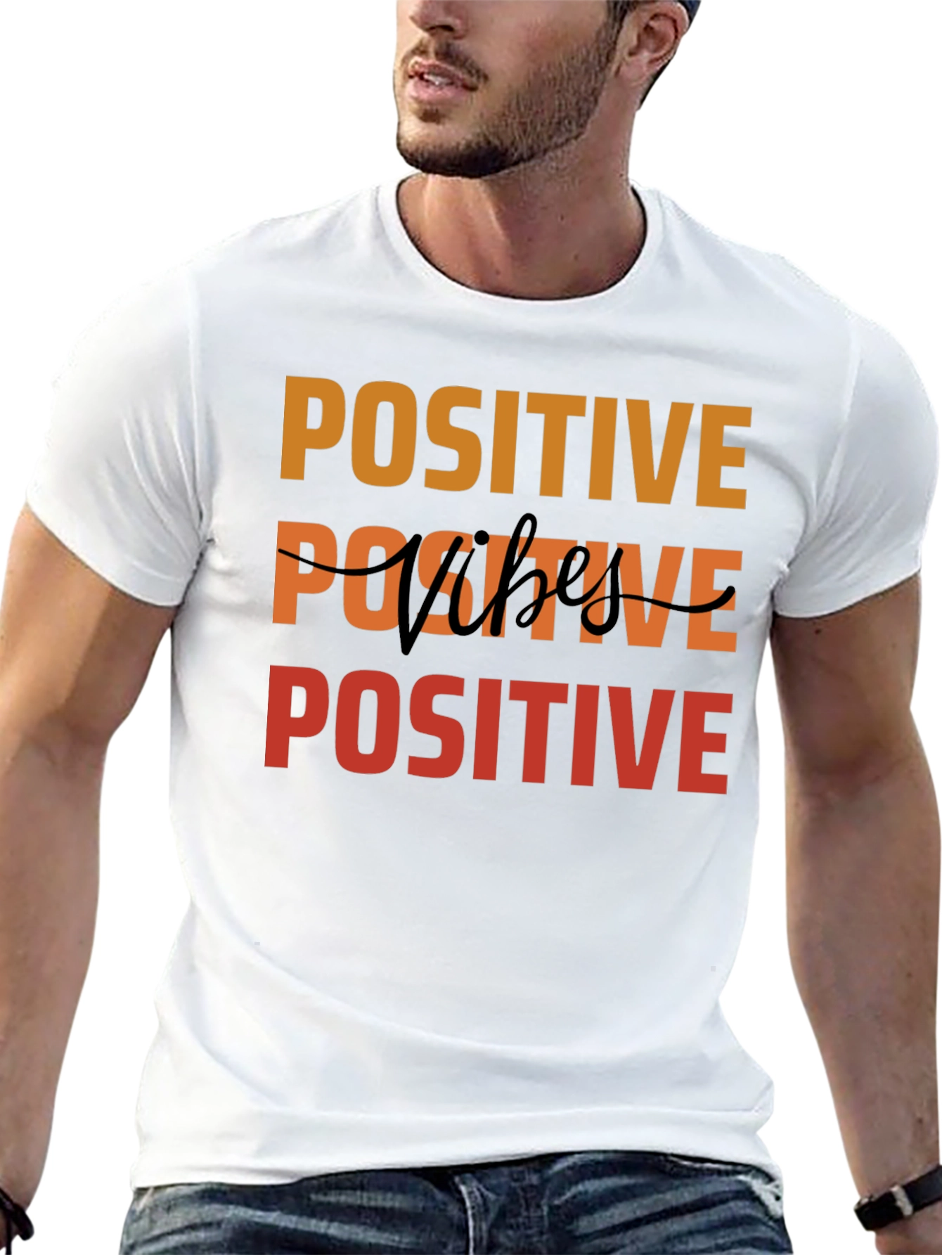 Positive Vibes Graphic Tee - Black