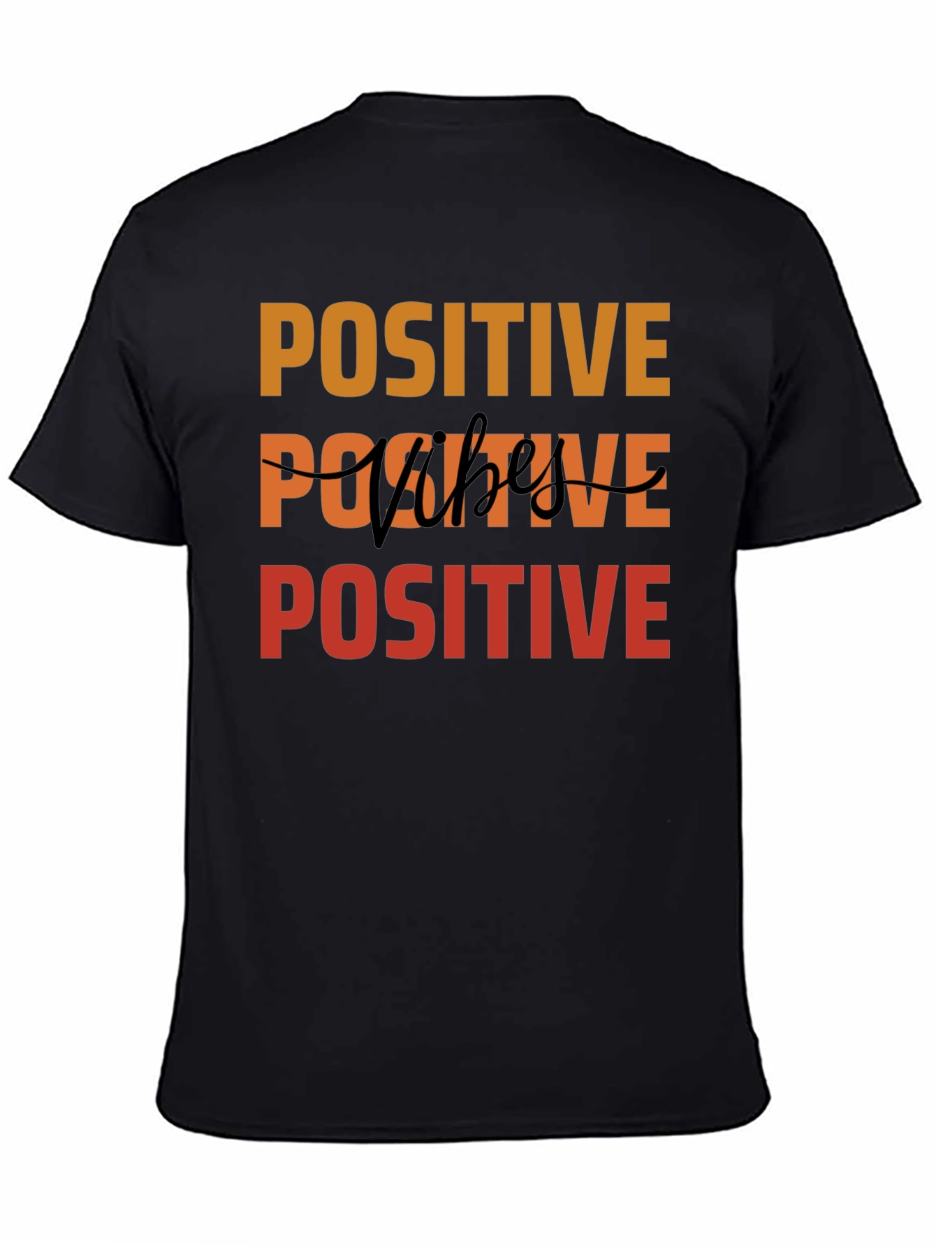 Positive Vibes Graphic Tee - Black