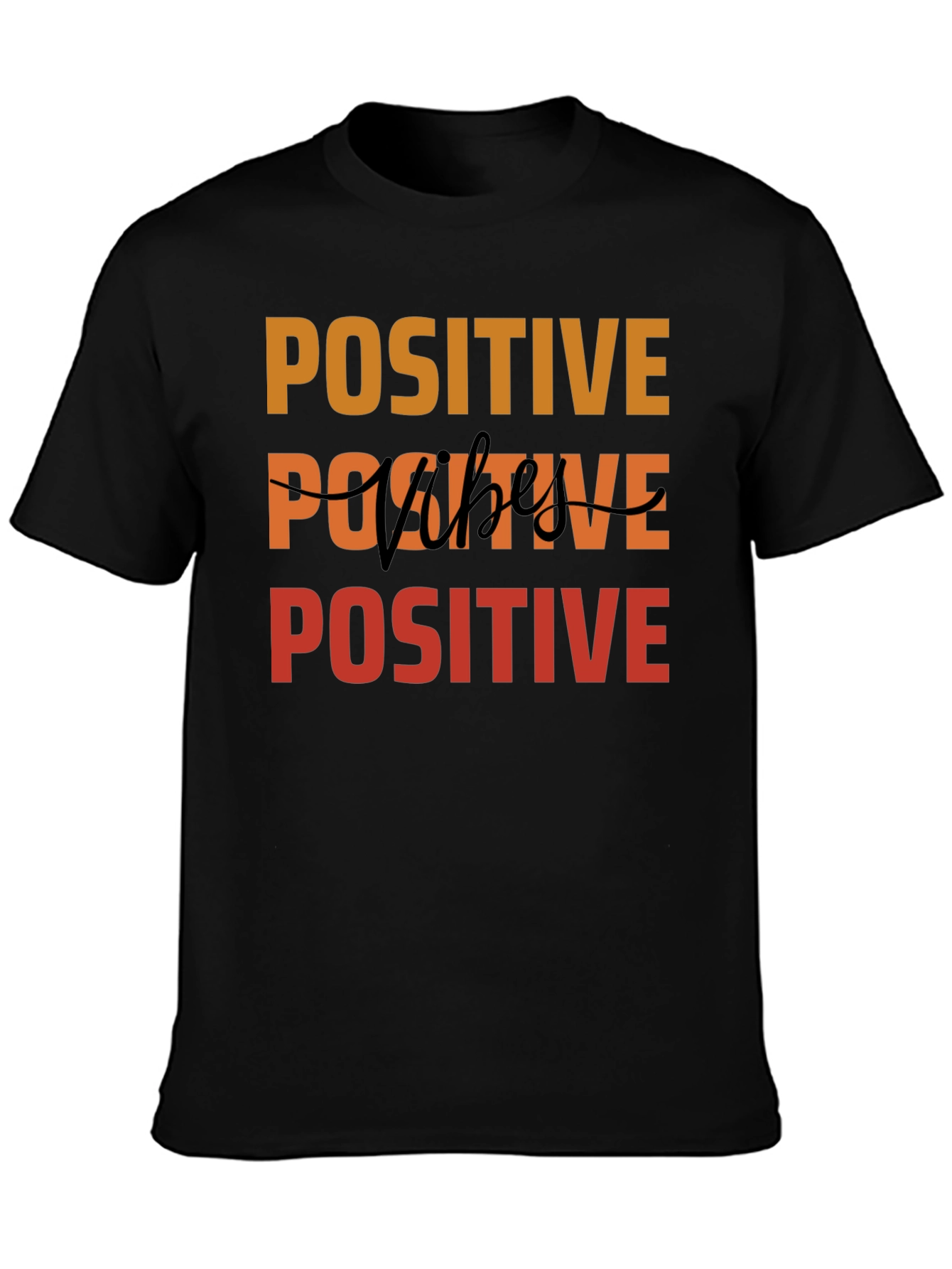 Positive Vibes Graphic Tee - Black
