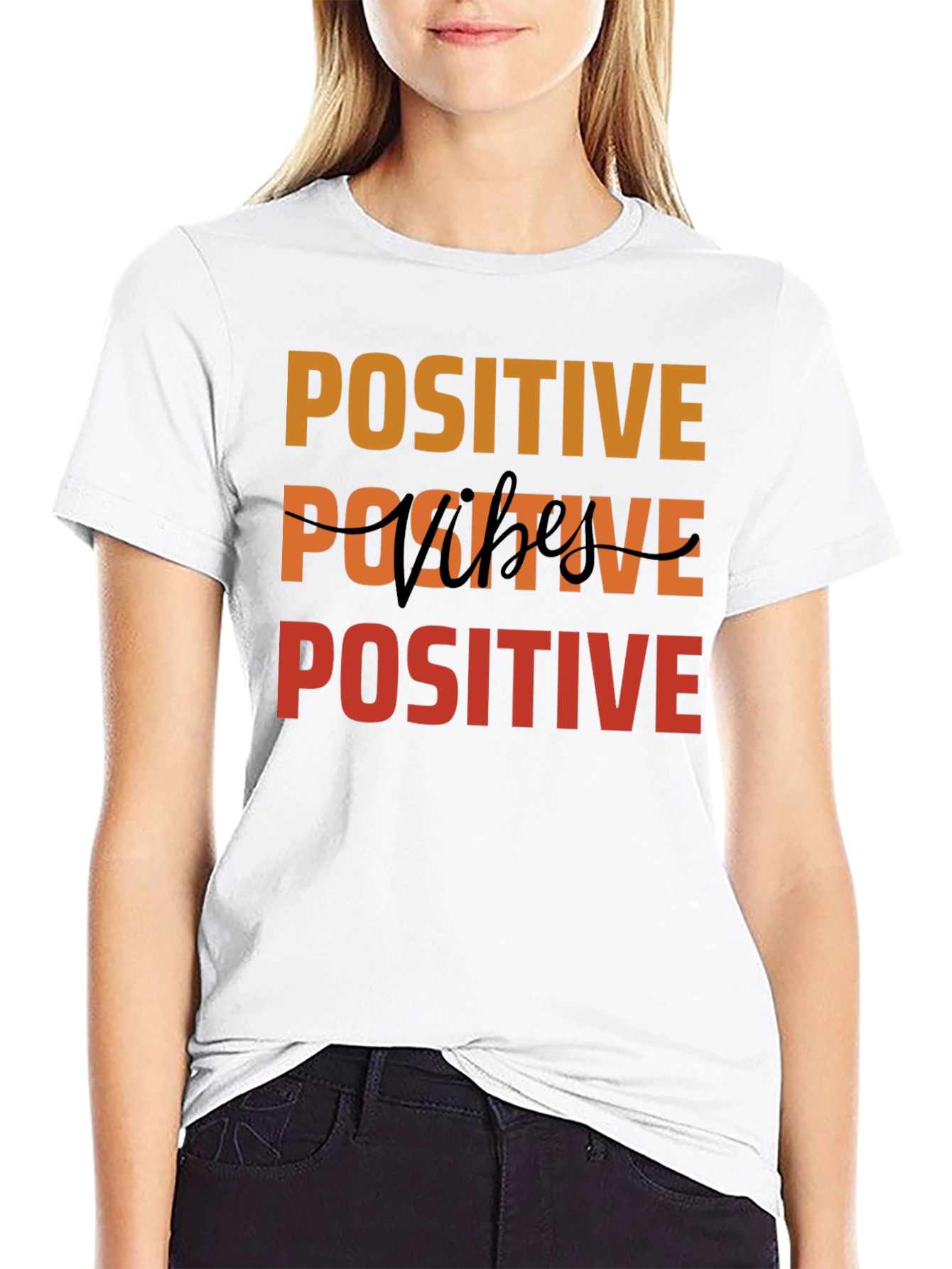 Positive Vibes Graphic Tee - Black