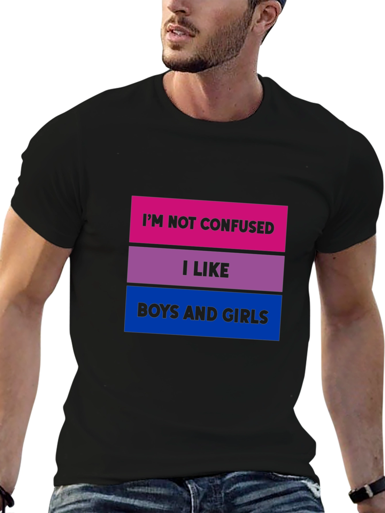 Bisexual Pride T-Shirt - Im Not Confused