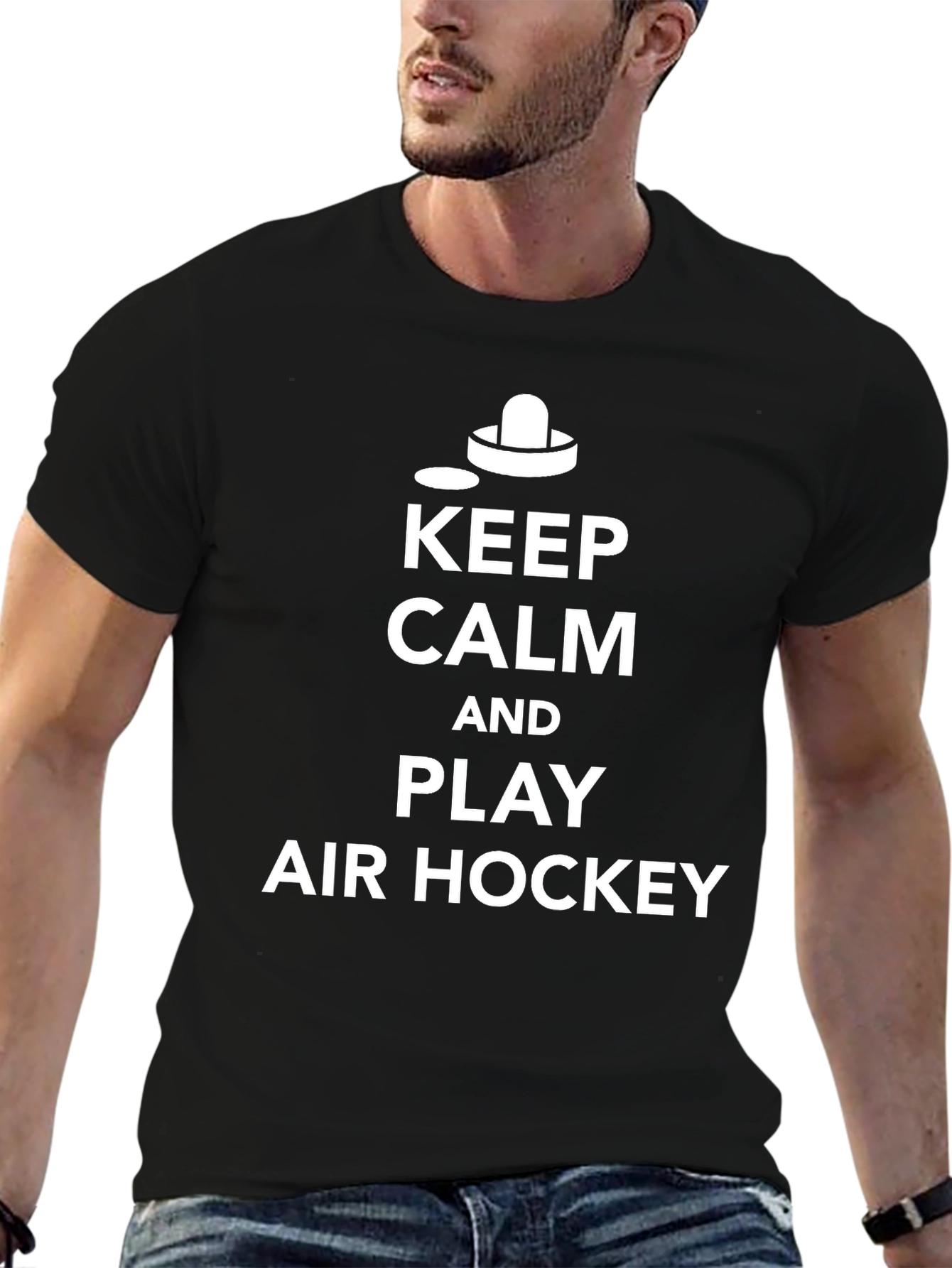 Keep Calm Air Hockey Graphic Tee