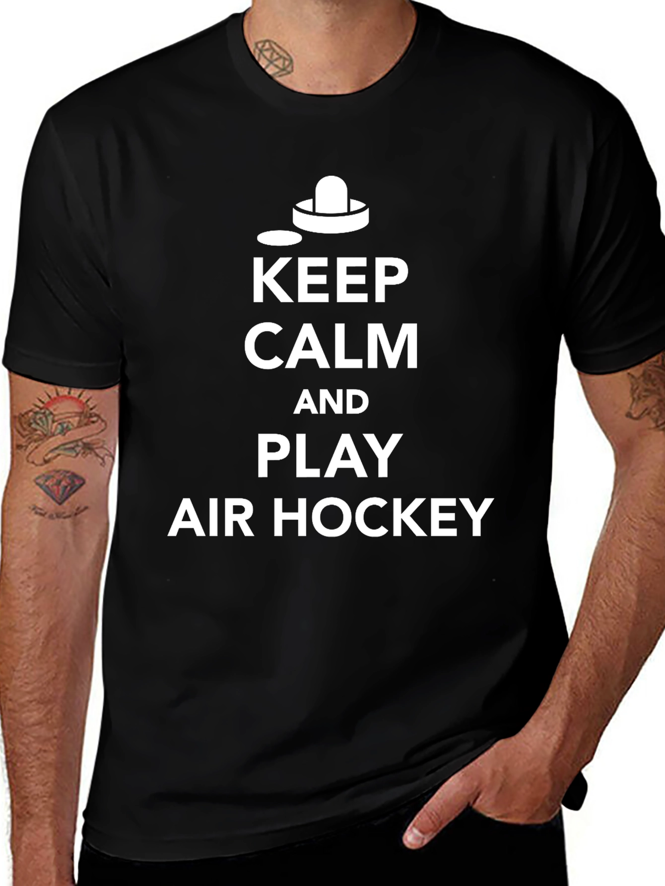 Keep Calm Air Hockey Graphic Tee