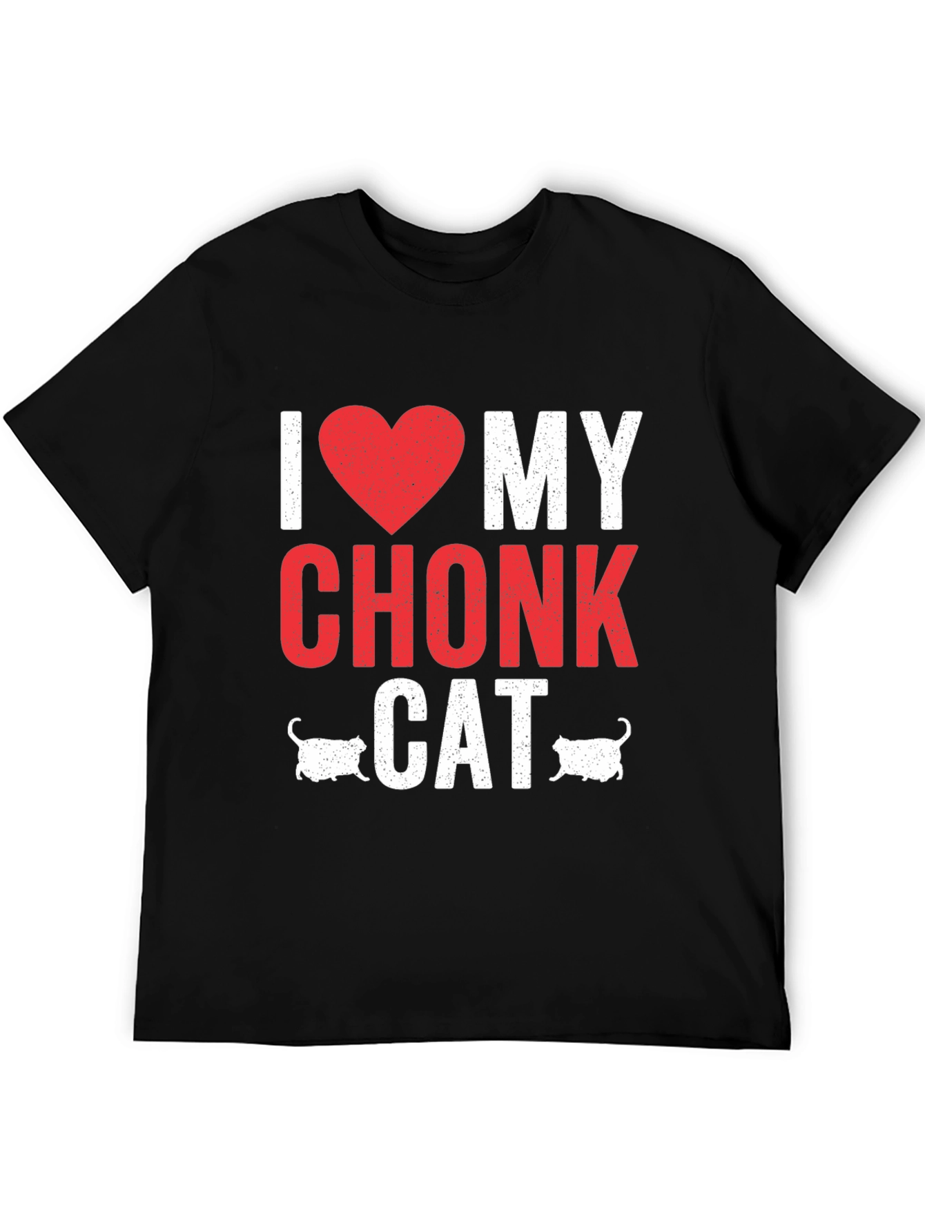 I Heart My Chonk Cat Graphic T-Shirt