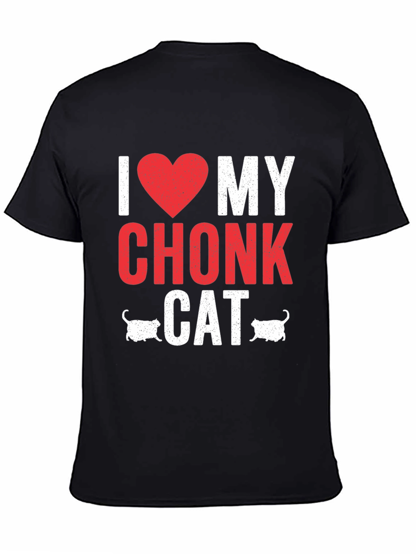 I Heart My Chonk Cat Graphic T-Shirt