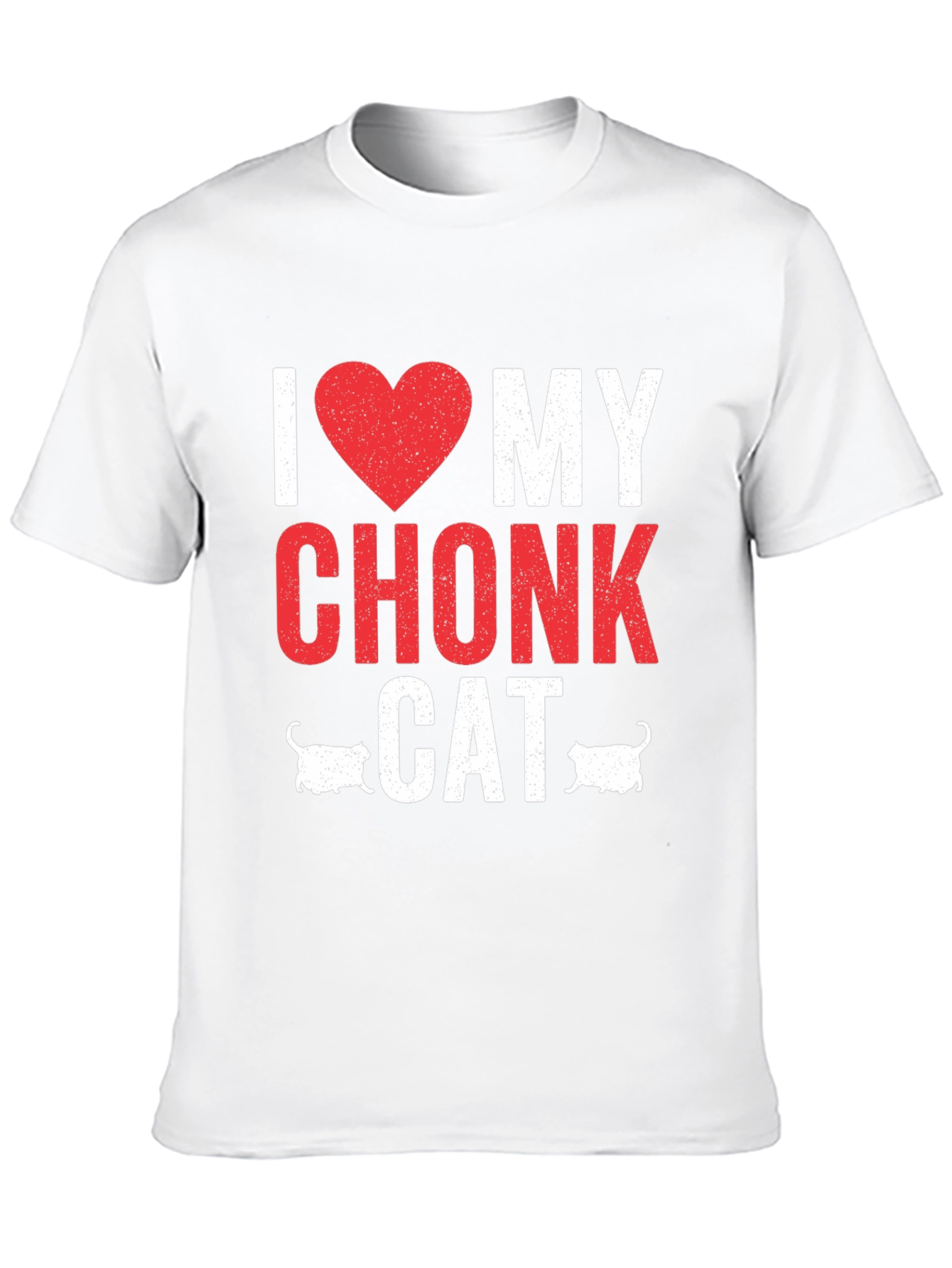 I Heart My Chonk Cat Graphic T-Shirt