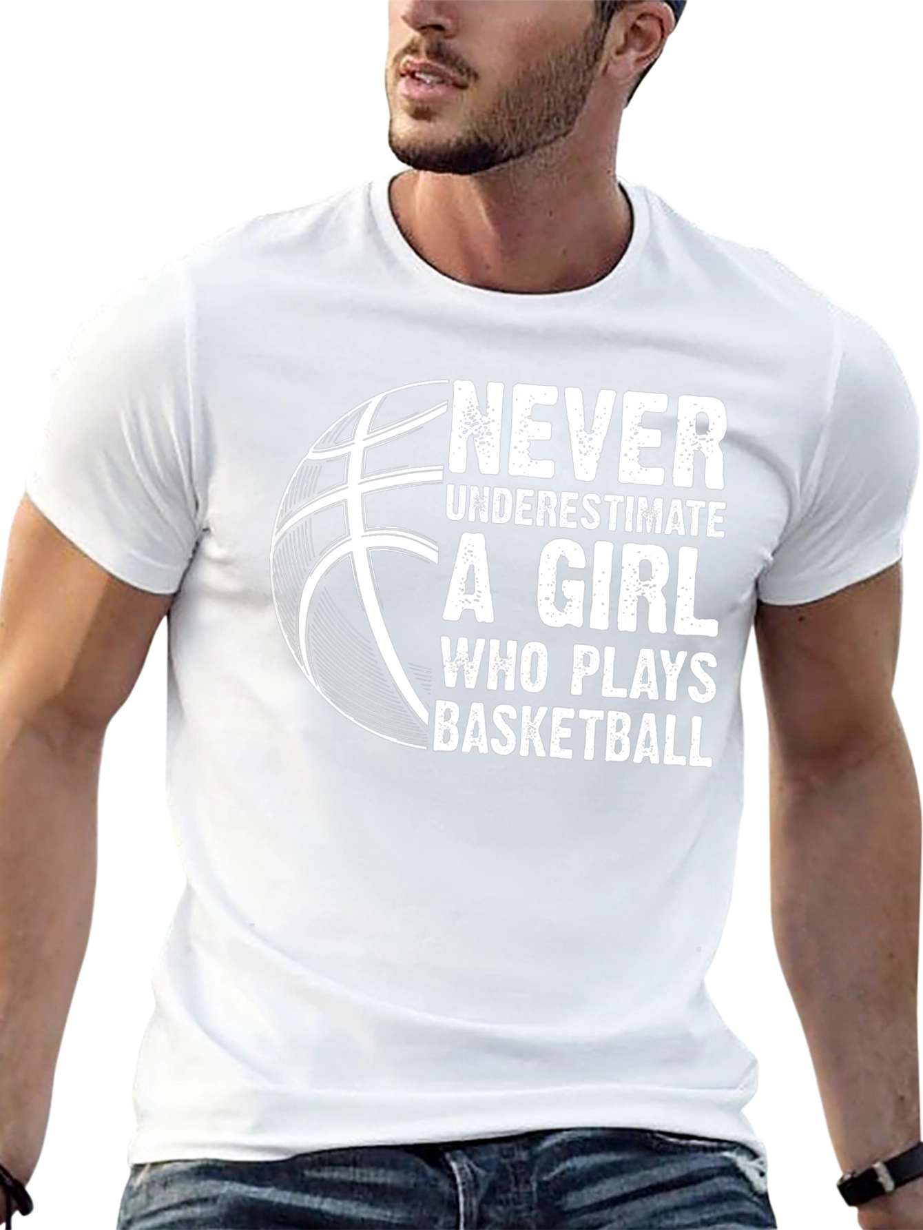Never Underestimate A Girl Who Plays Basketball T-Shirt