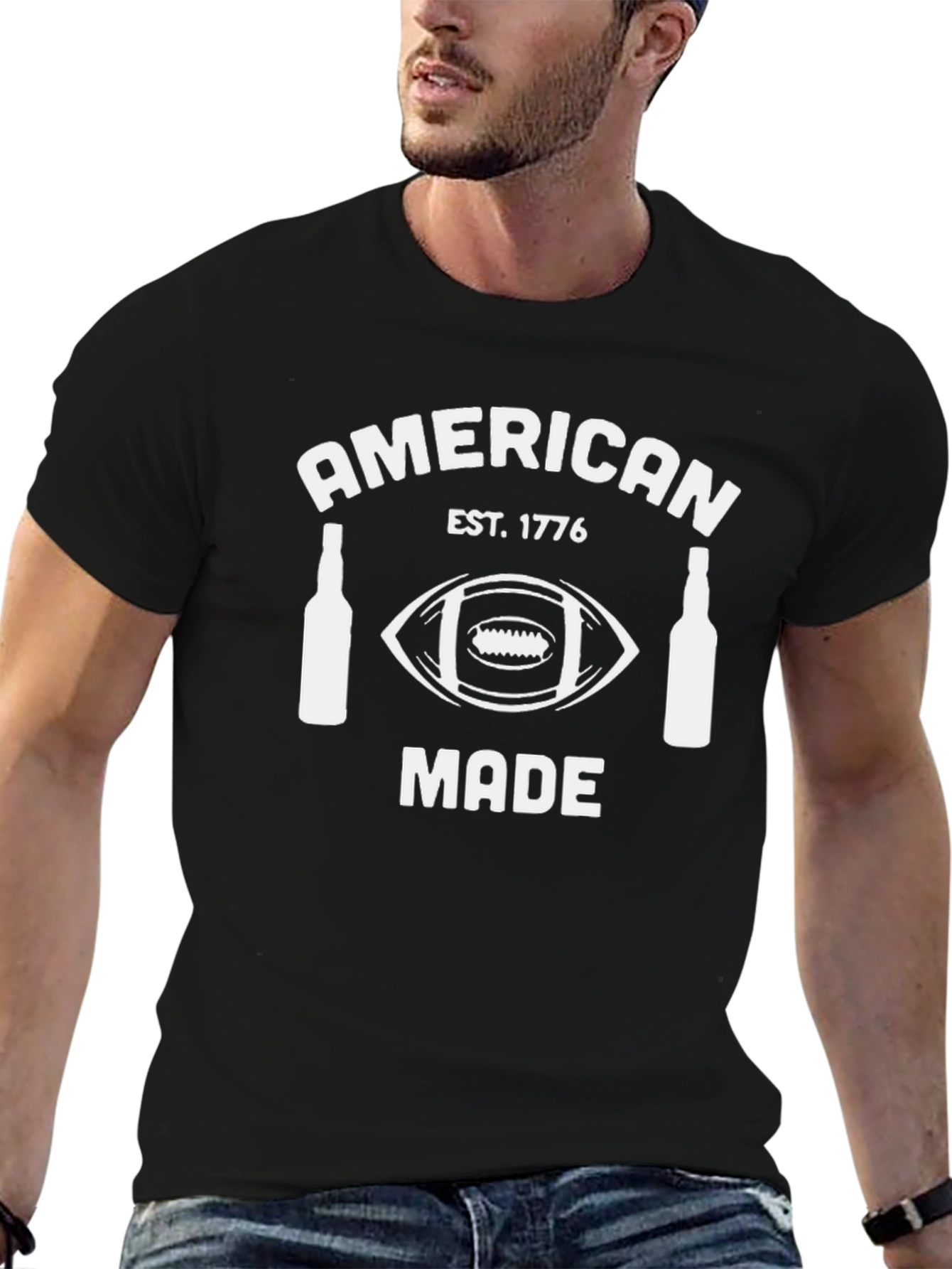American Made T-Shirt - EST. 1776 Football Design