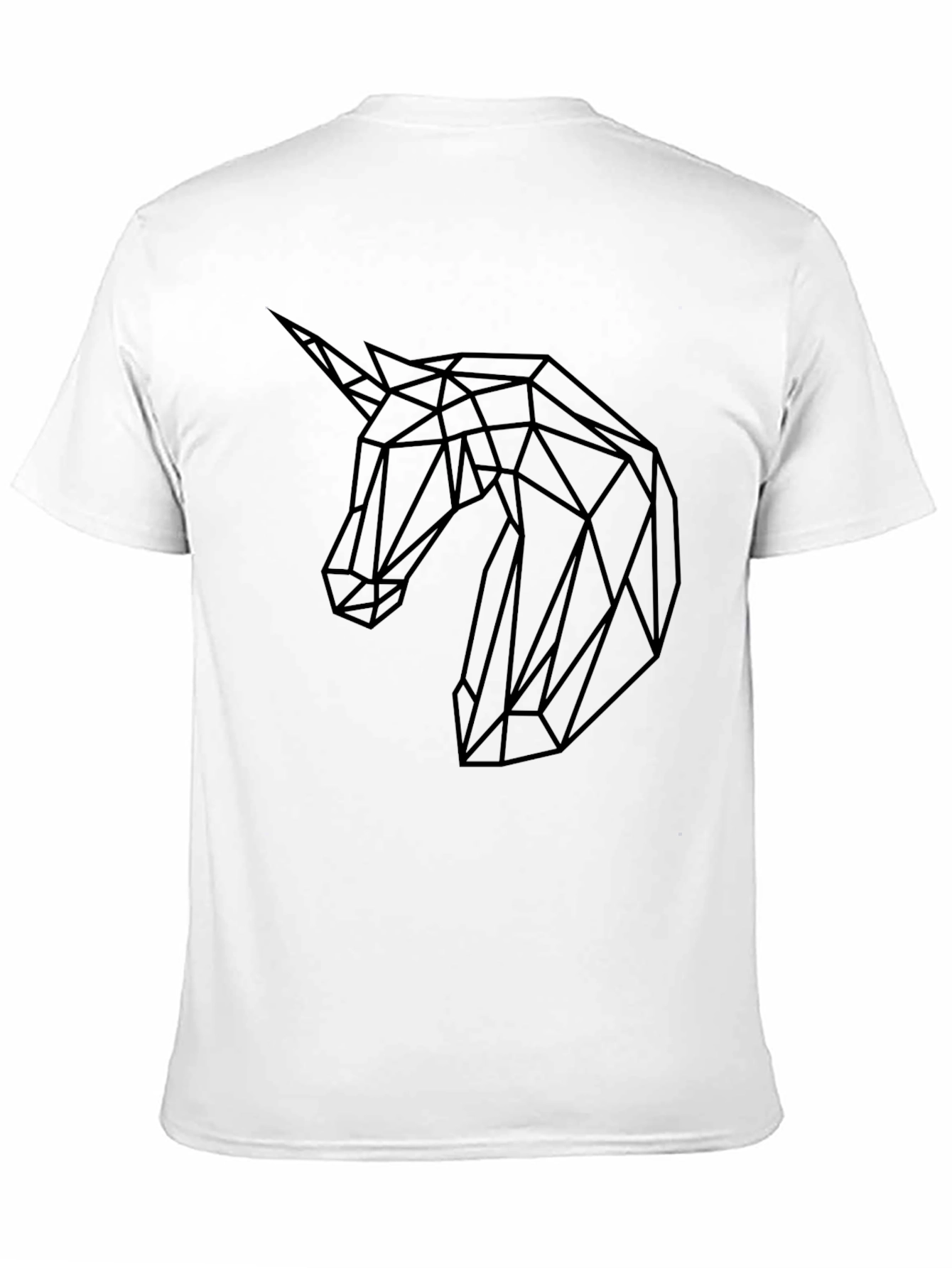 Geometric Unicorn Black T-Shirt