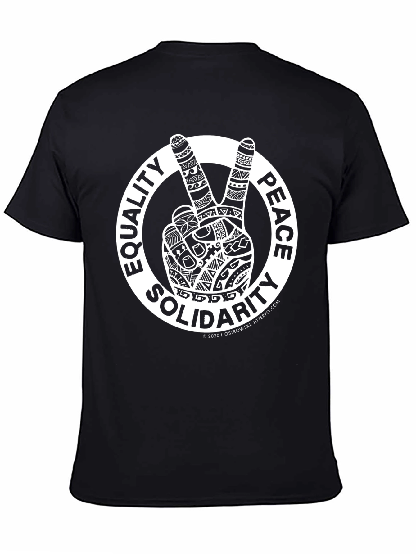 Equality Peace Solidarity T-Shirt - Black