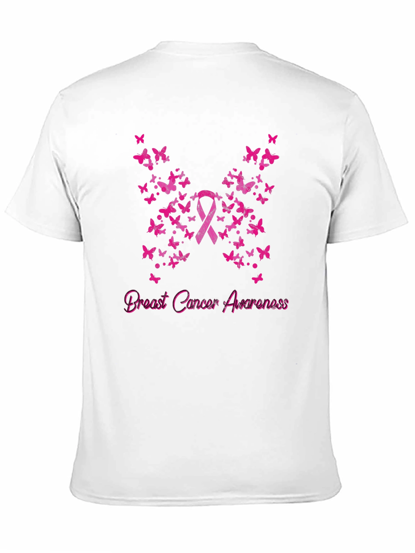 Breast Cancer Awareness Butterfly Ribbon T-Shirt