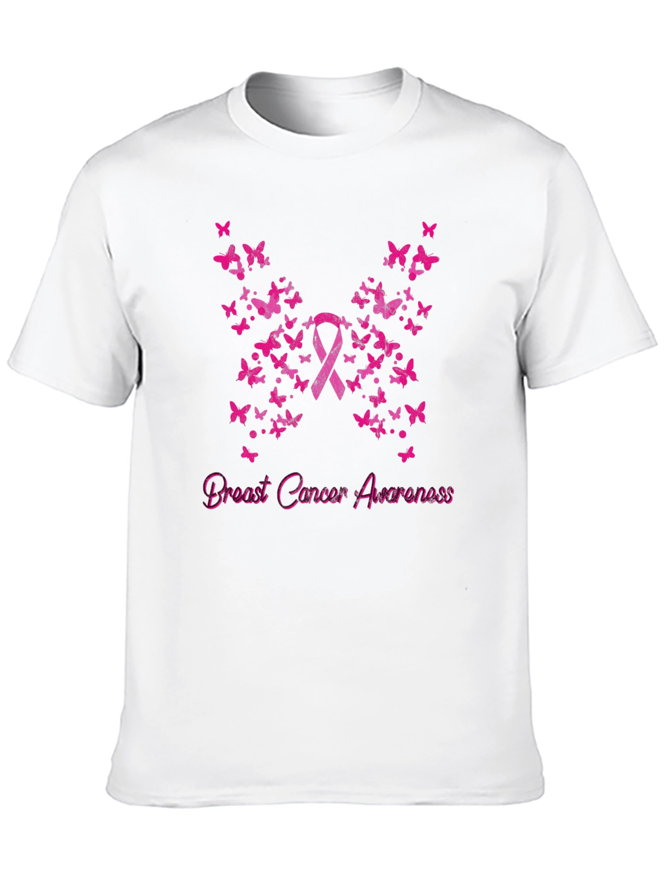 Breast Cancer Awareness Butterfly Ribbon T-Shirt