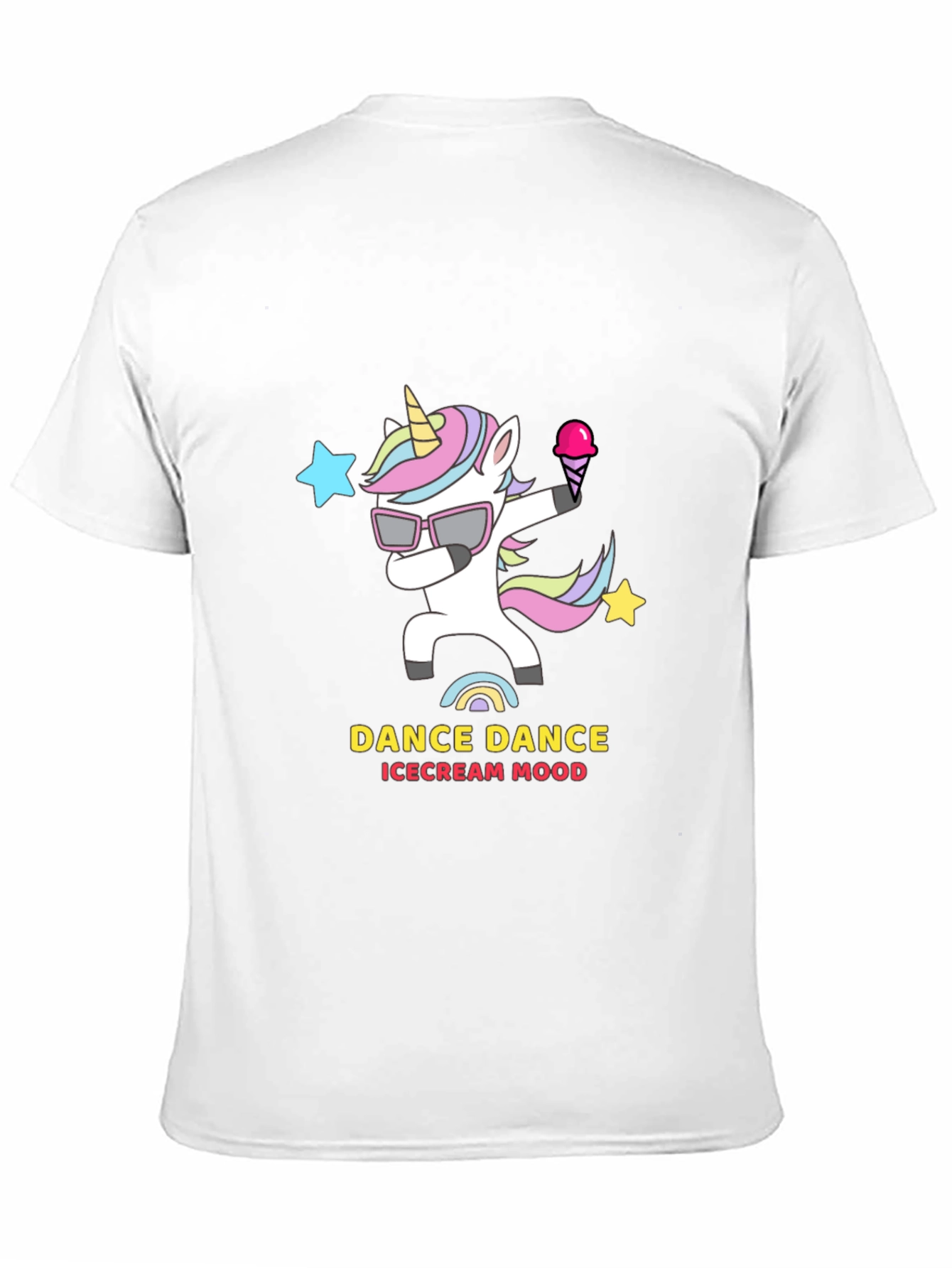 Dance Dance Ice Cream Mood Black T-Shirt