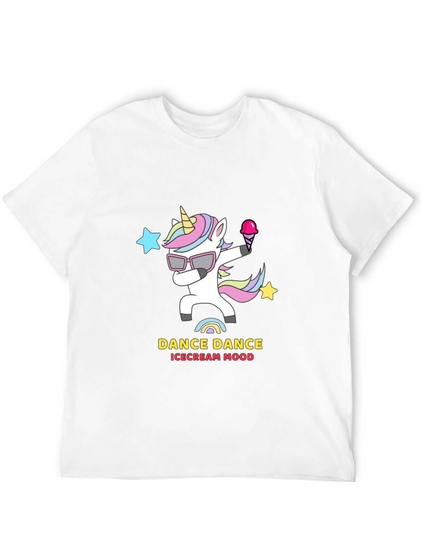 Dance Dance Ice Cream Mood Black T-Shirt