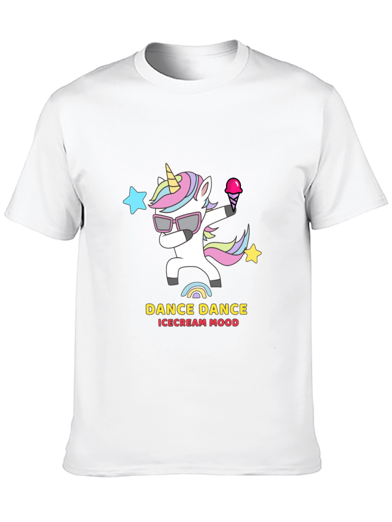 Dance Dance Ice Cream Mood Black T-Shirt