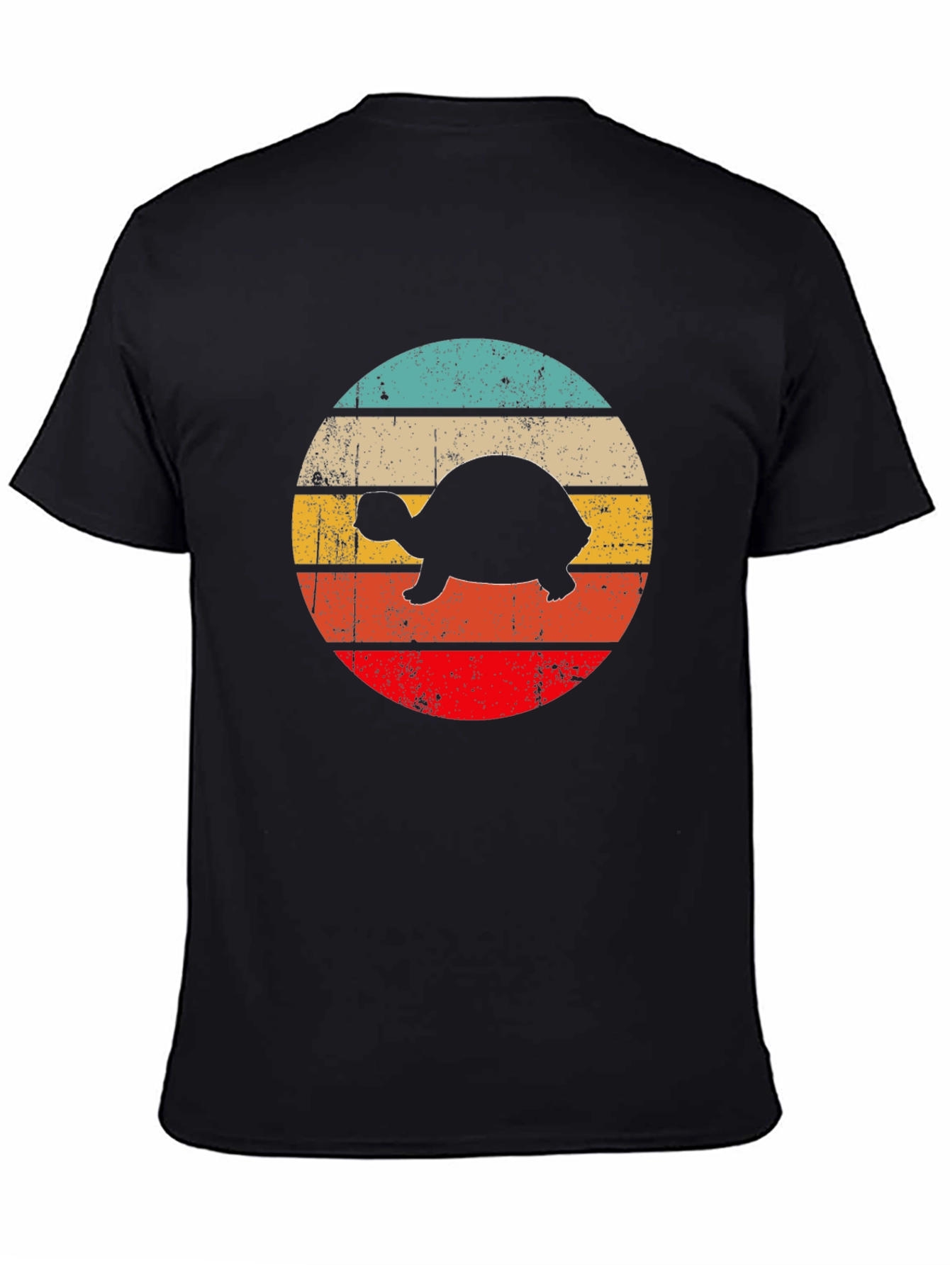 Retro Turtle Graphic T-Shirt - Black