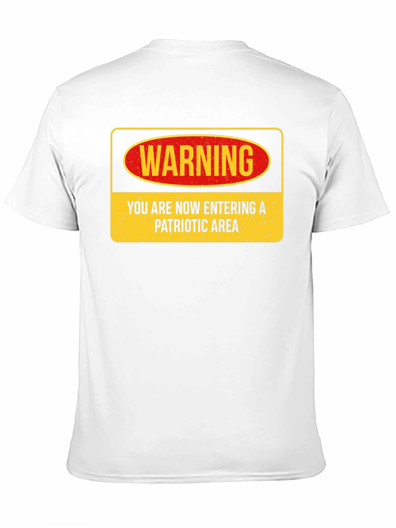 Patriotic Area Warning Graphic Tee