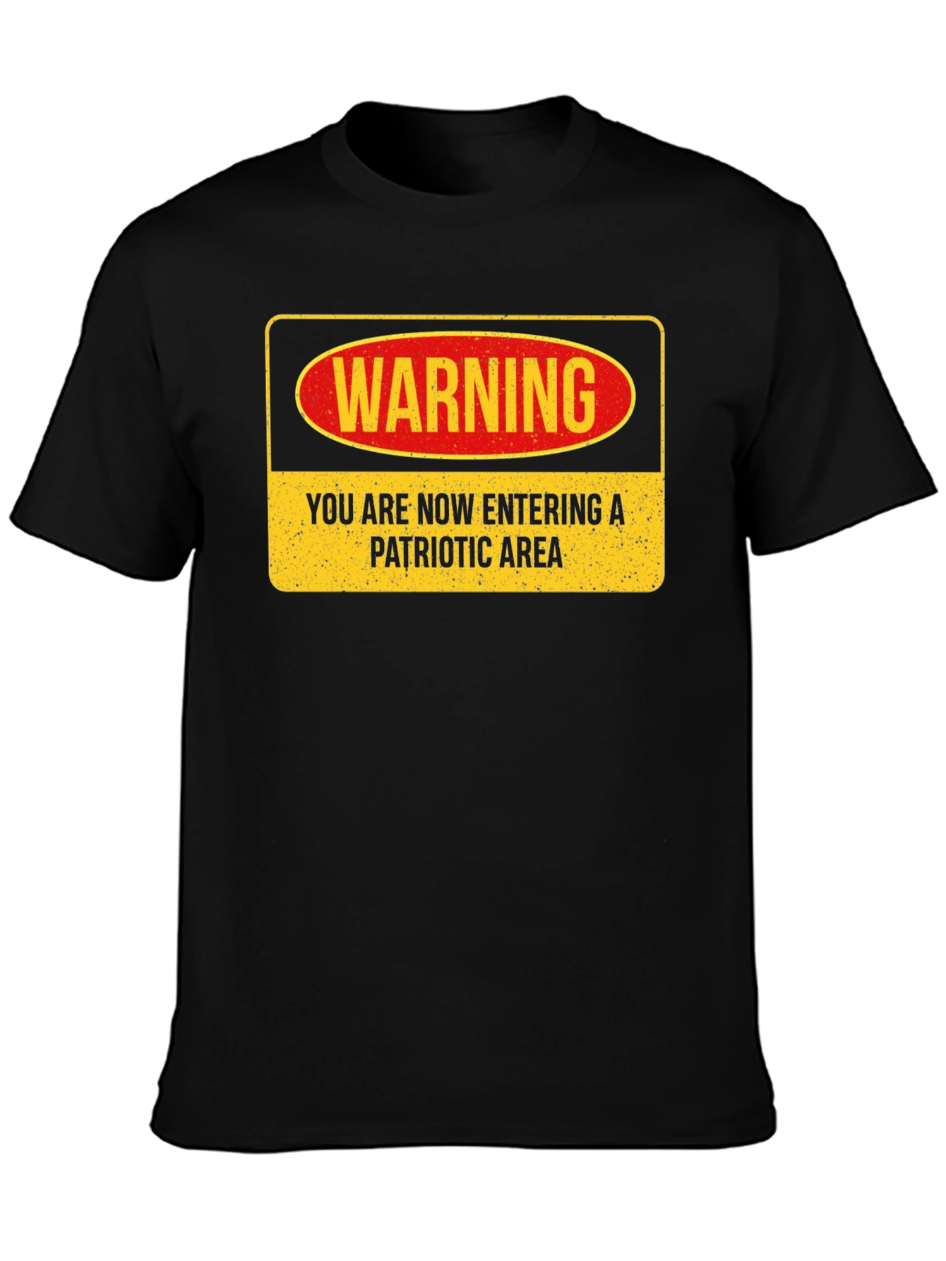 Patriotic Area Warning Graphic Tee