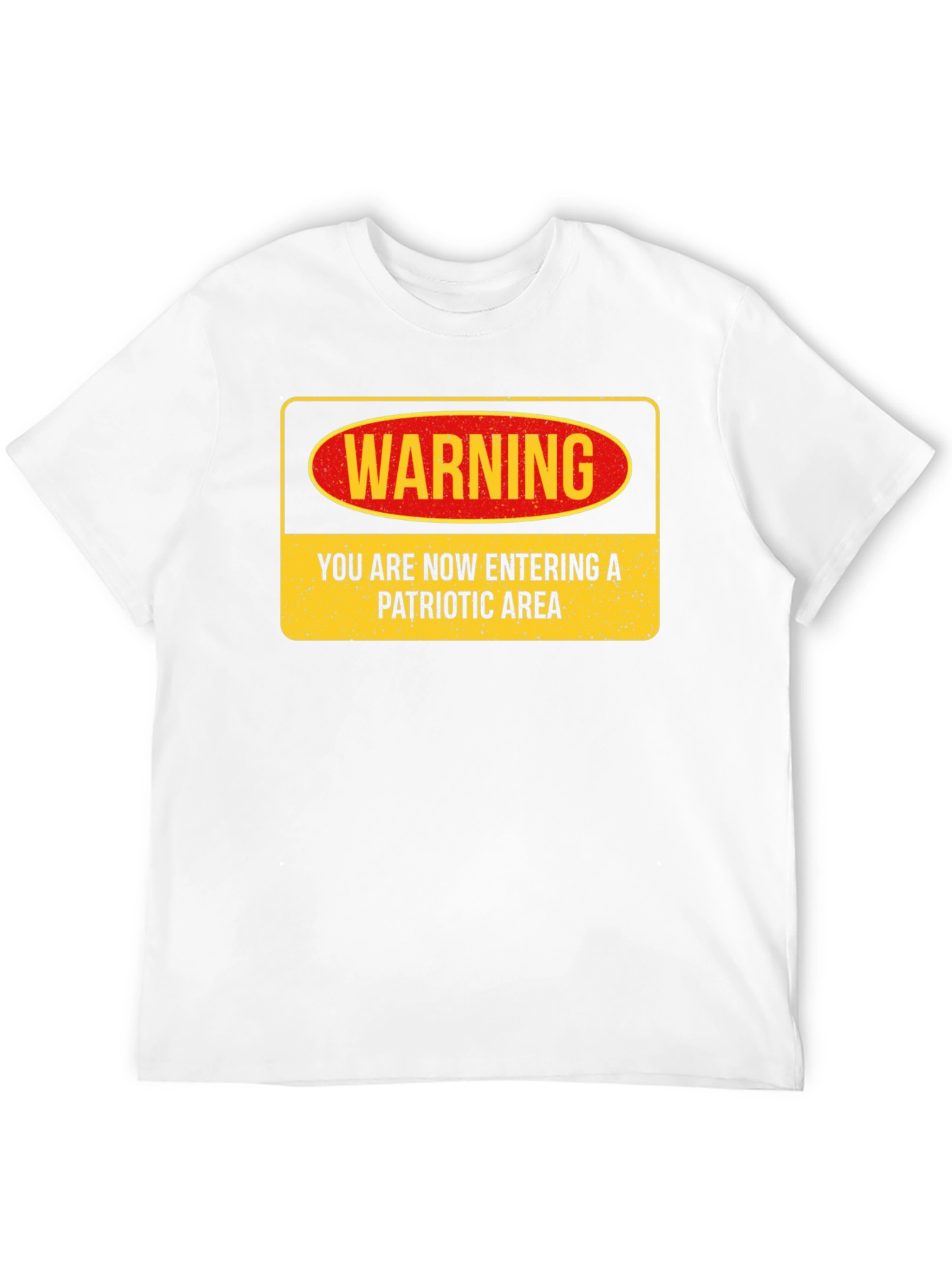 Patriotic Area Warning Graphic Tee