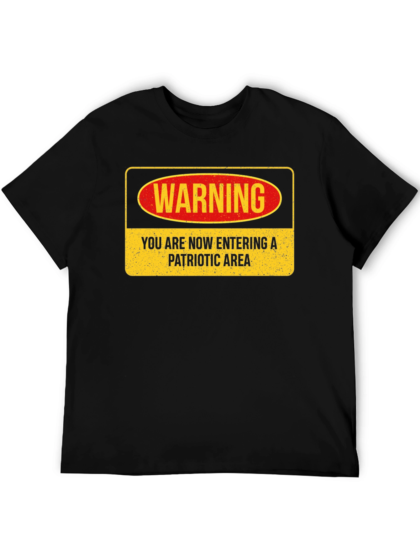 Patriotic Area Warning Graphic Tee