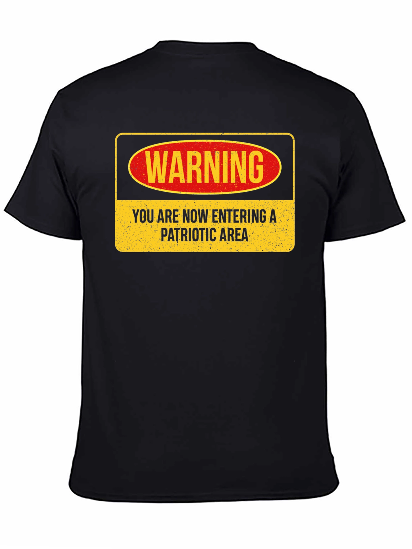 Patriotic Area Warning Graphic Tee