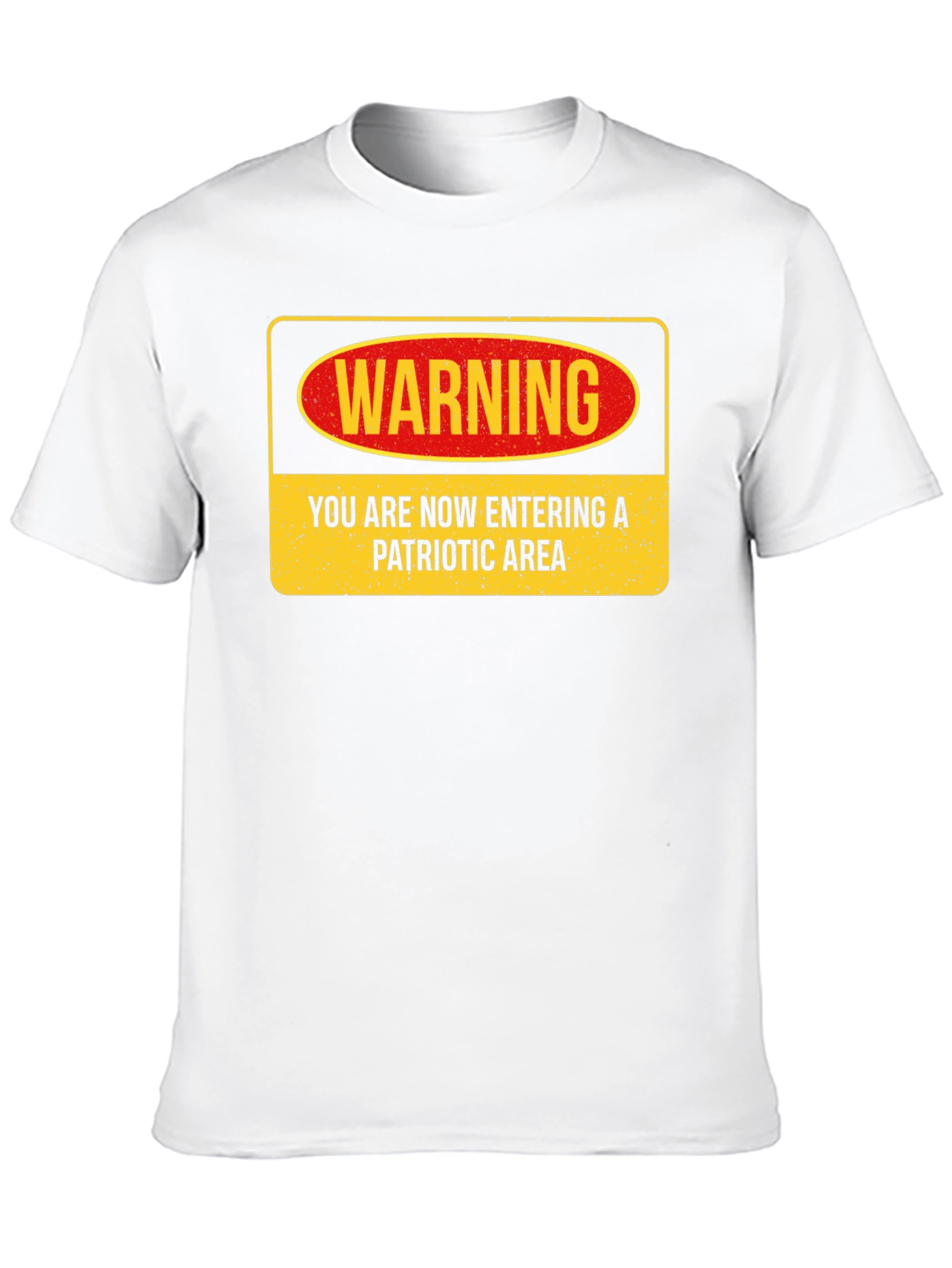 Patriotic Area Warning Graphic Tee
