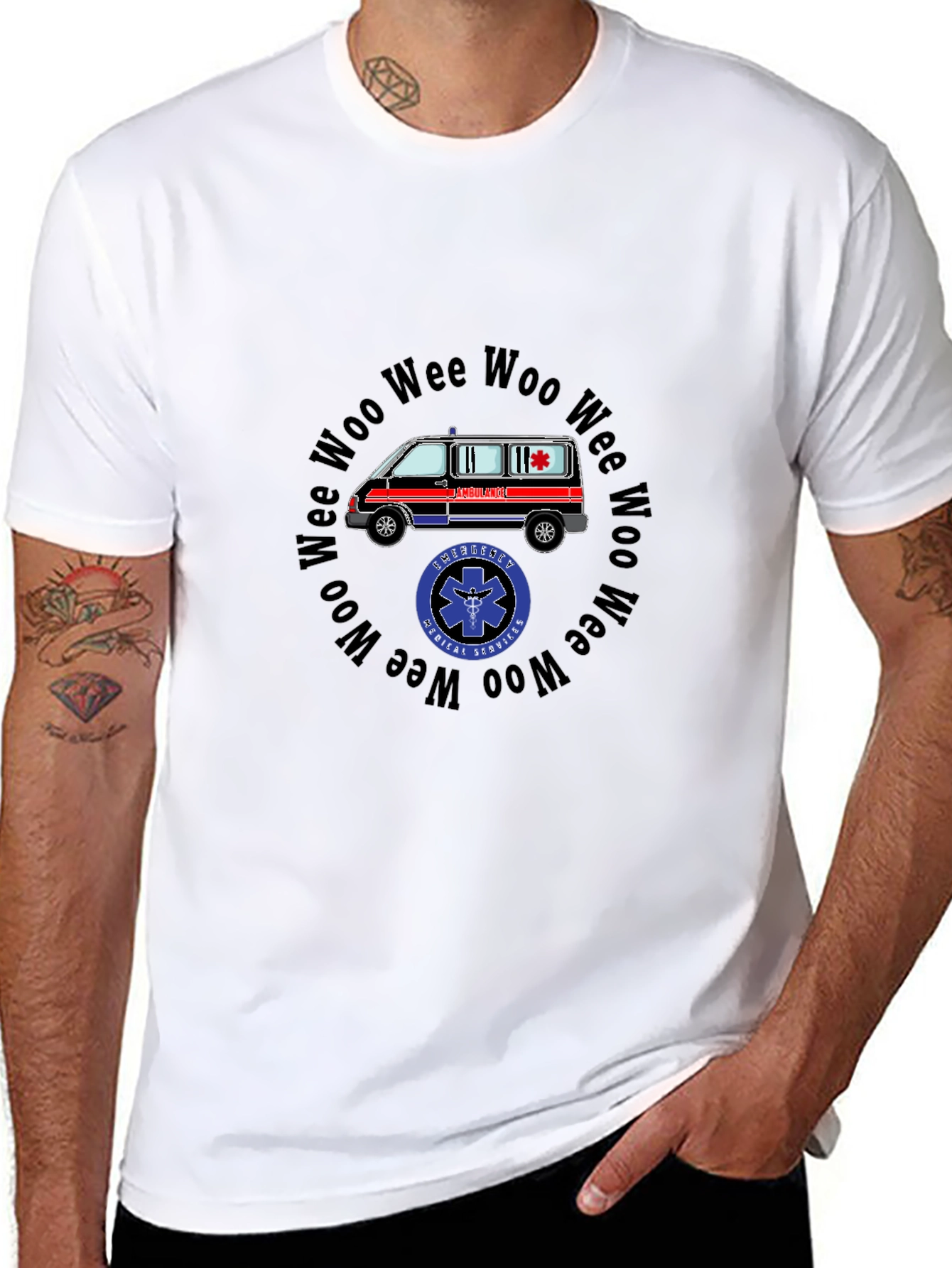 Emergency Medical Ambulance T-Shirt - Woo Wee Woo Design