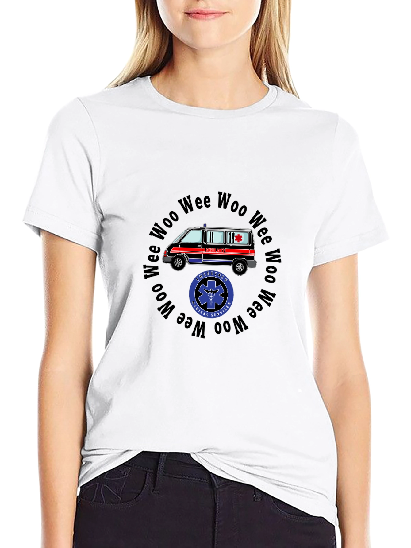 Emergency Medical Ambulance T-Shirt - Woo Wee Woo Design
