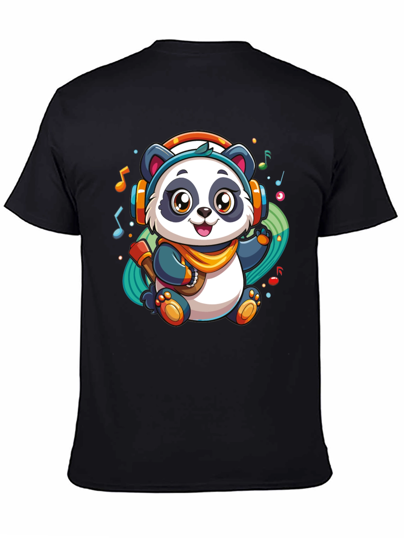 DJ Panda Black T-Shirt - Music Lover Tee