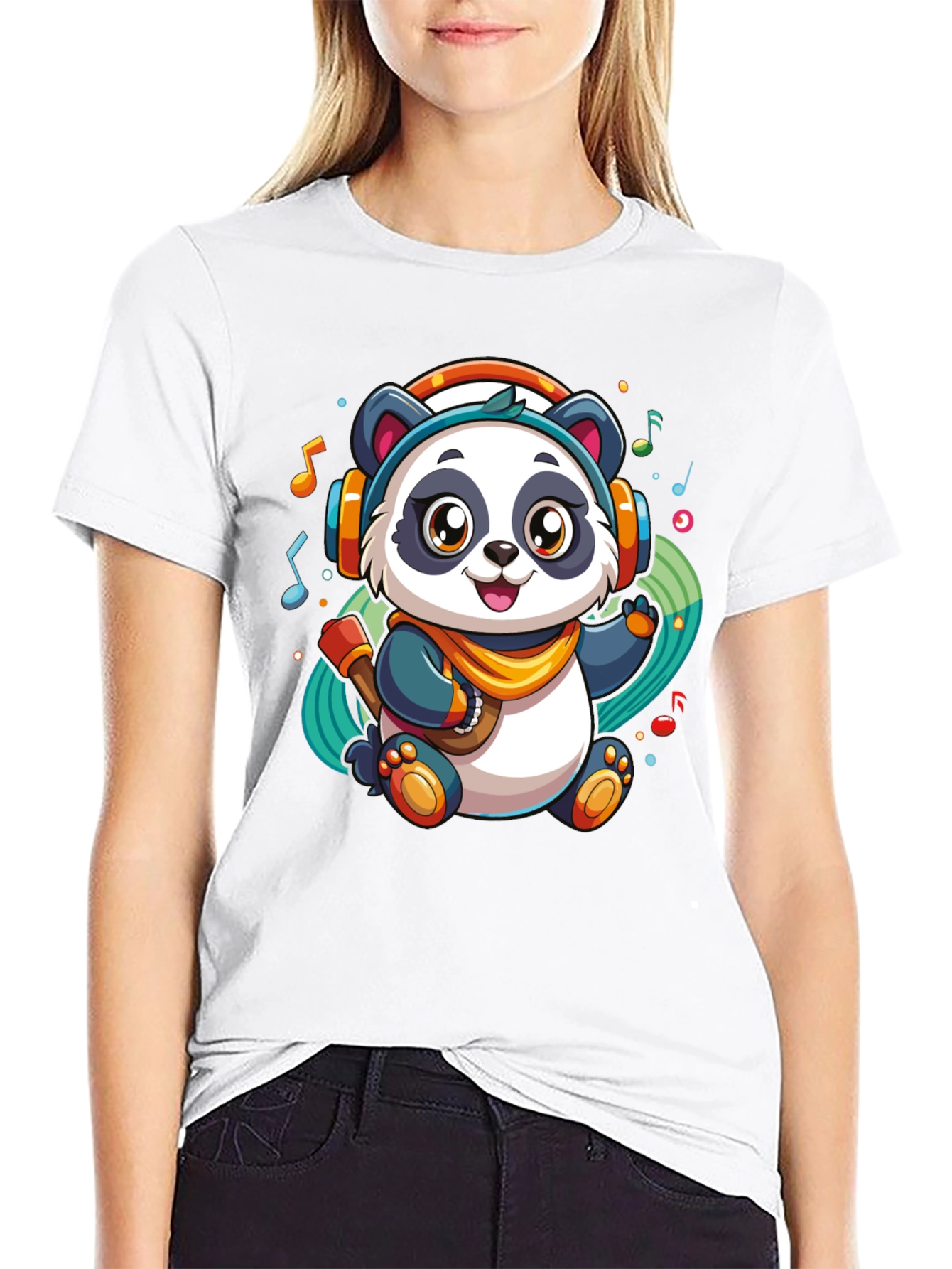 DJ Panda Black T-Shirt - Music Lover Tee