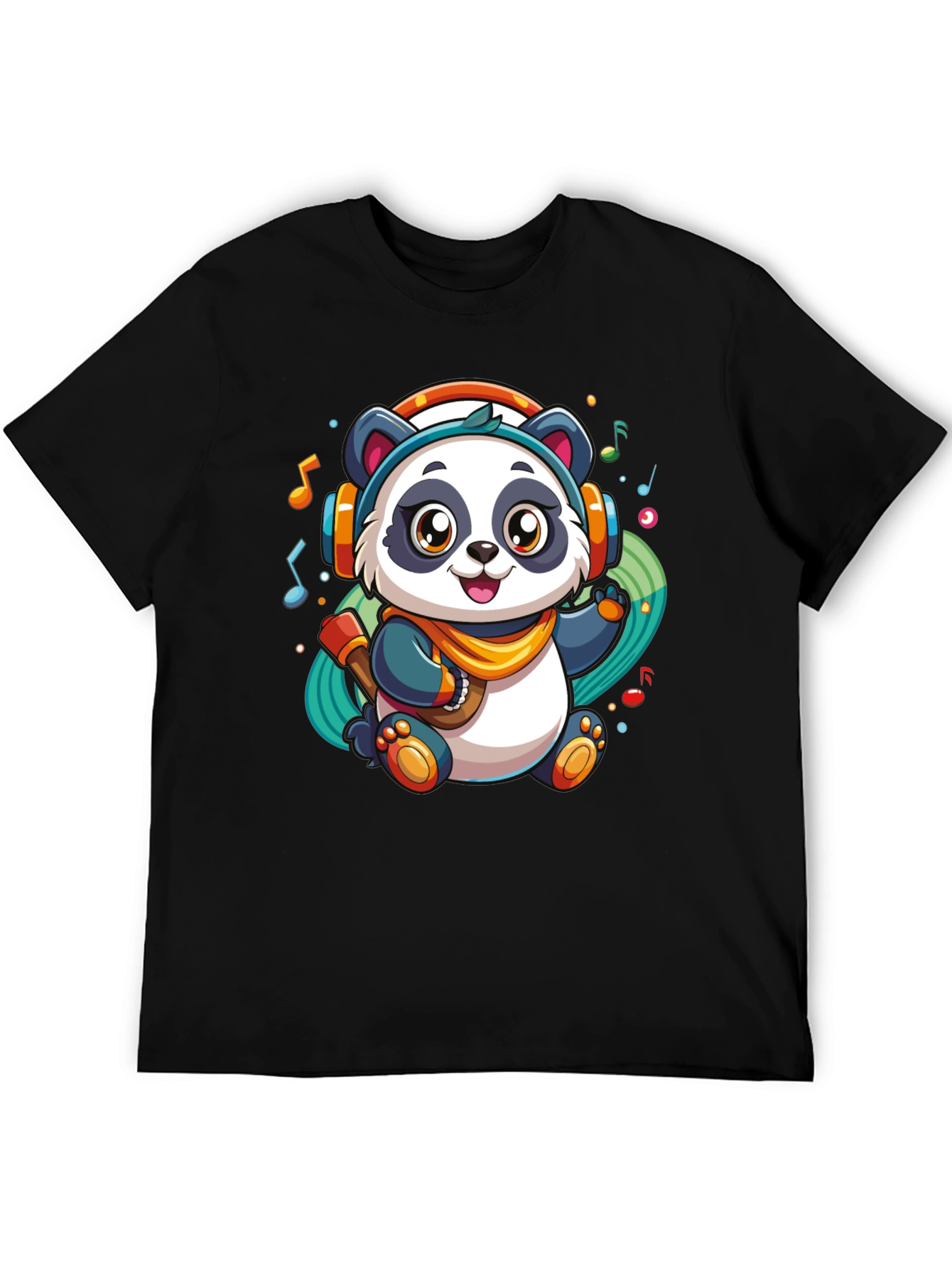 DJ Panda Black T-Shirt - Music Lover Tee