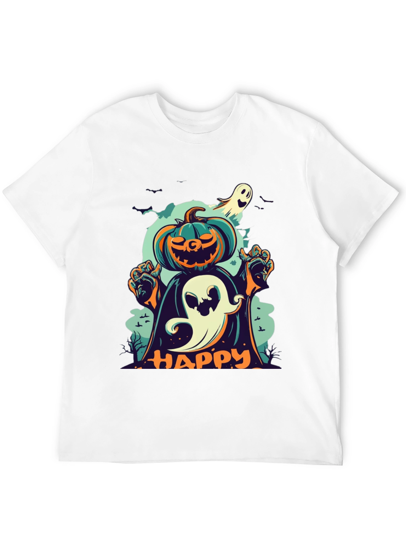 Happy Halloween Pumpkin Ghost T-Shirt