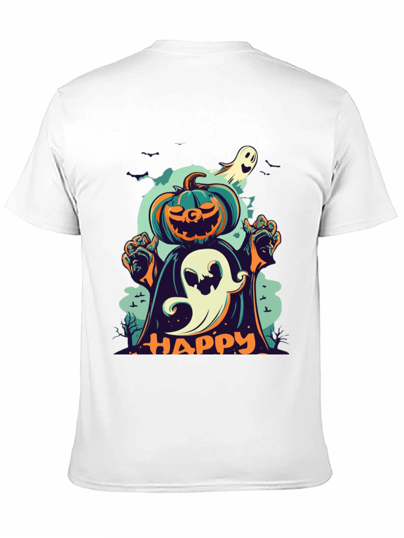 Happy Halloween Pumpkin Ghost T-Shirt