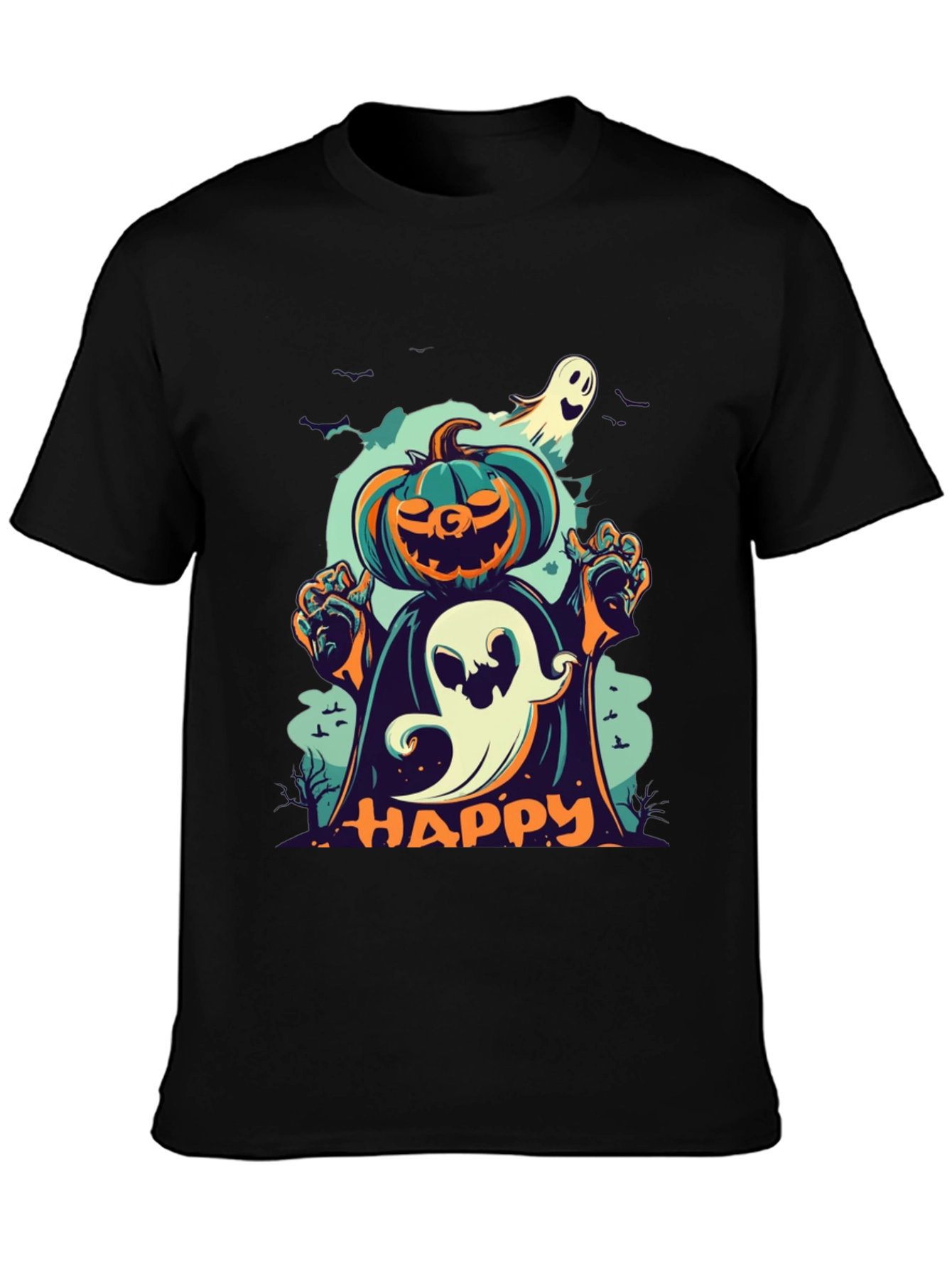 Happy Halloween Pumpkin Ghost T-Shirt