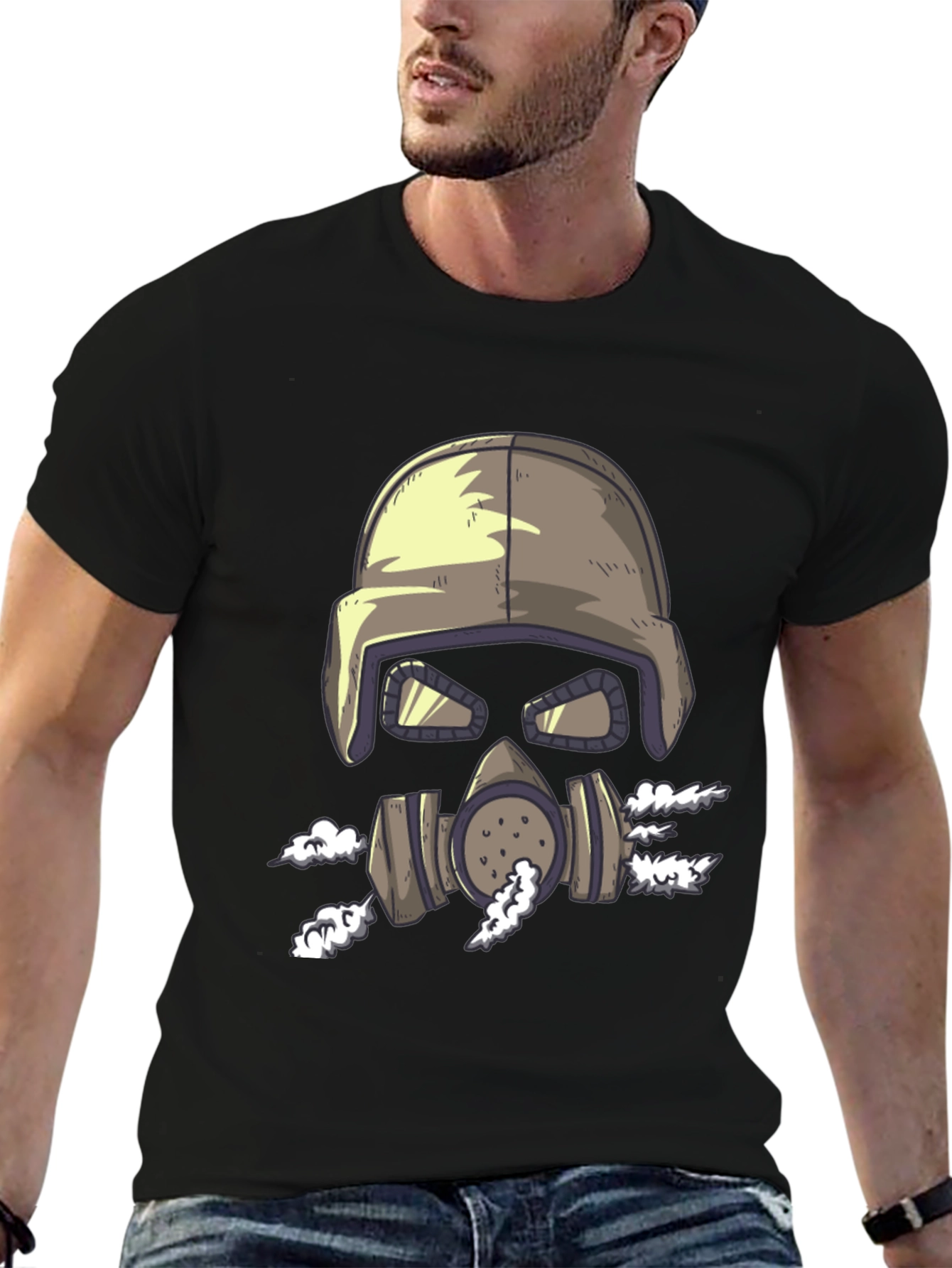 Gas Mask Graphic Tee - Cool Unique Design