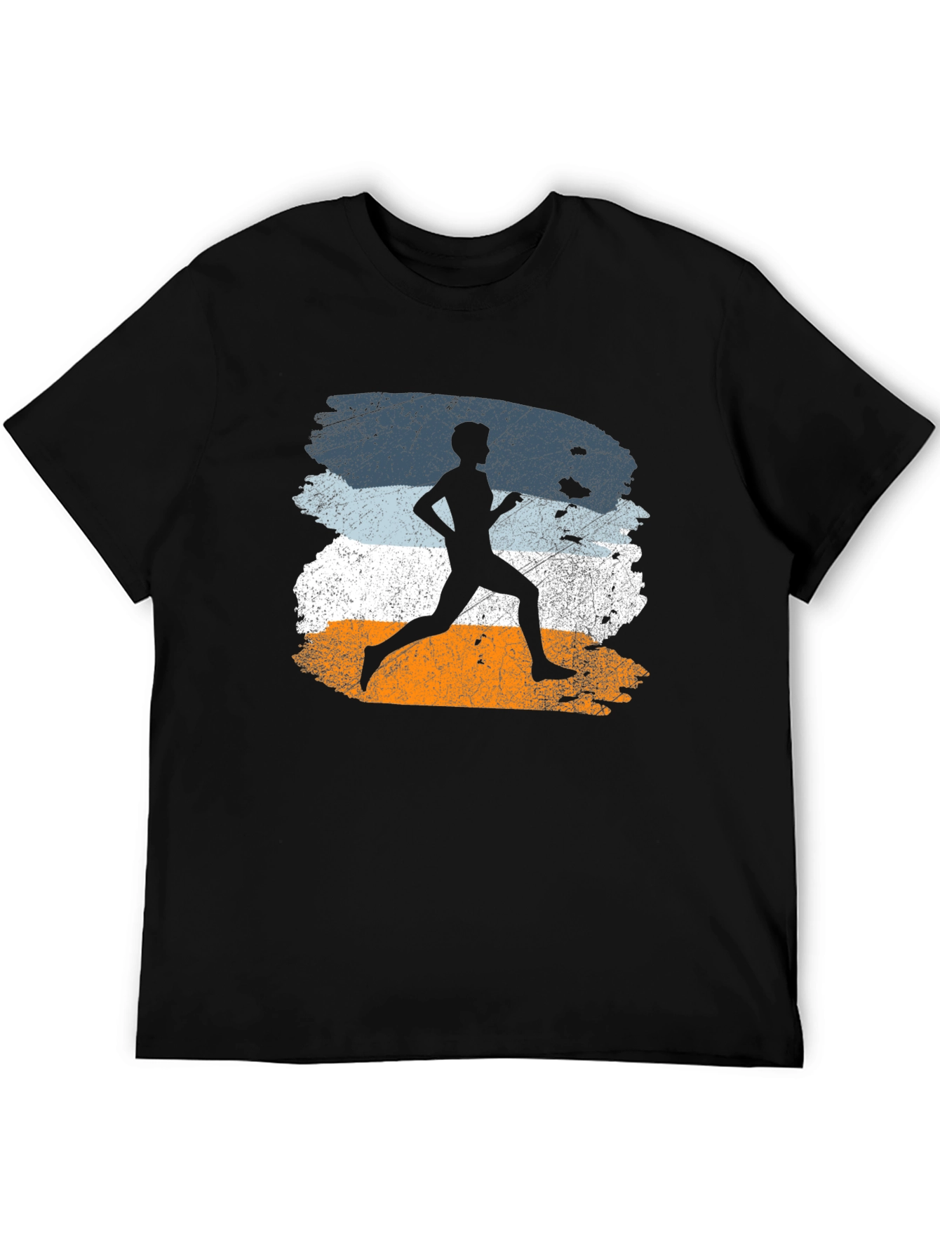 Retro Runner Graphic Tee - Black Athletic Shirt