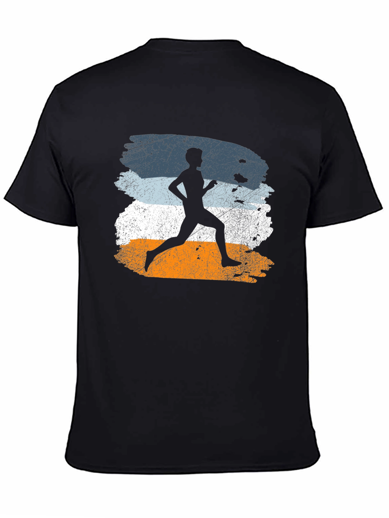 Retro Runner Graphic Tee - Black Athletic Shirt