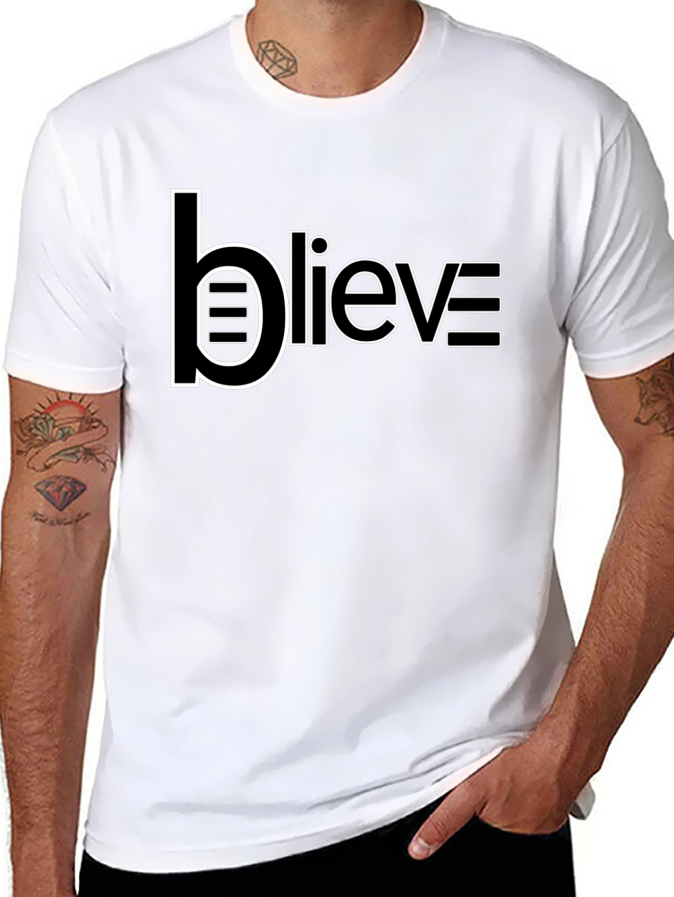 Believe Graphic Black T-Shirt