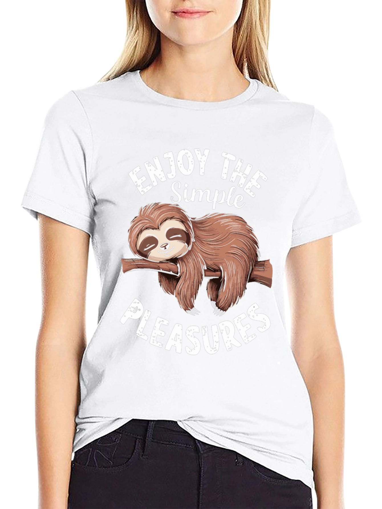 Enjoy Simple Pleasures Sloth Graphic Tee