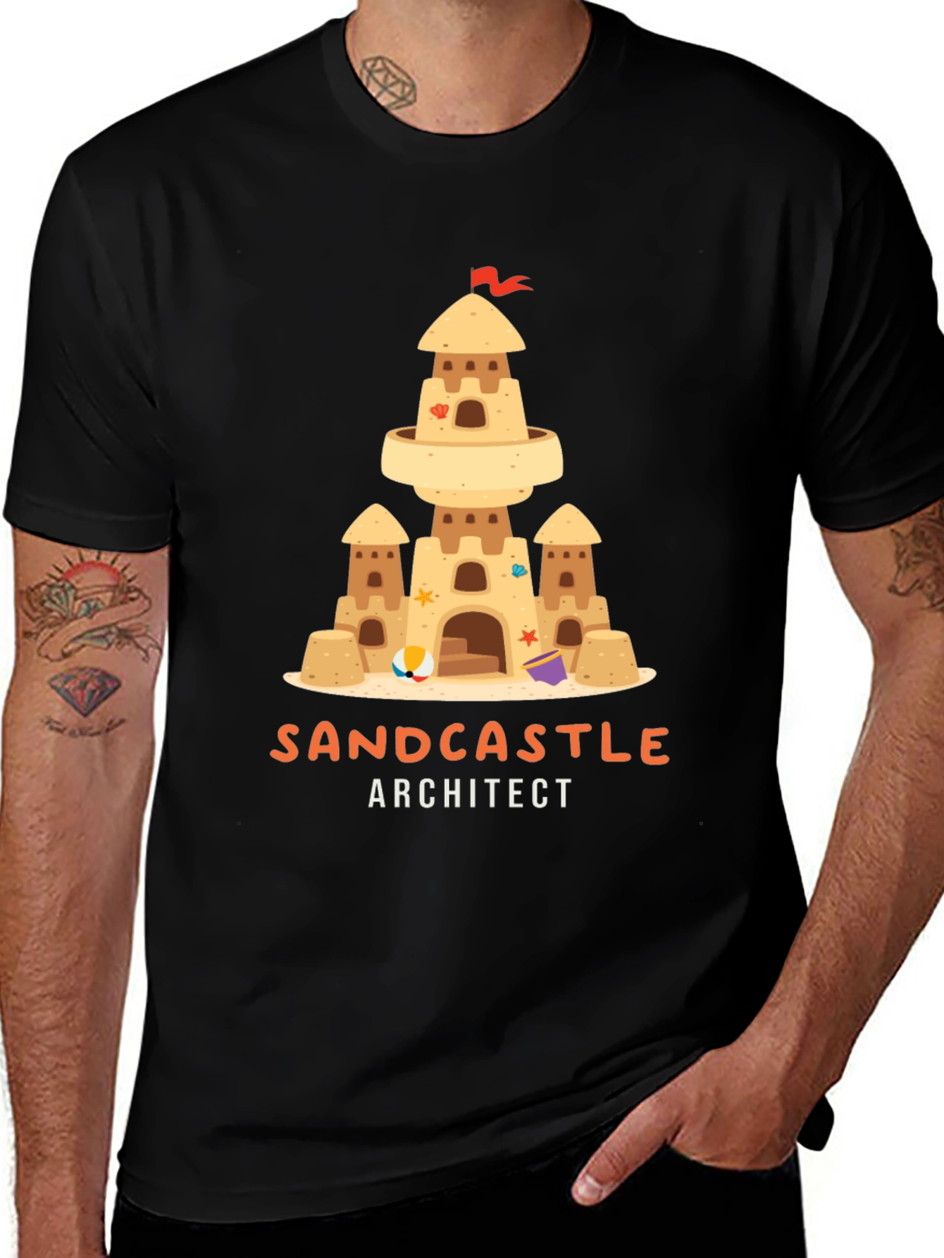 Sandcastle Architect Graphic T-Shirt
