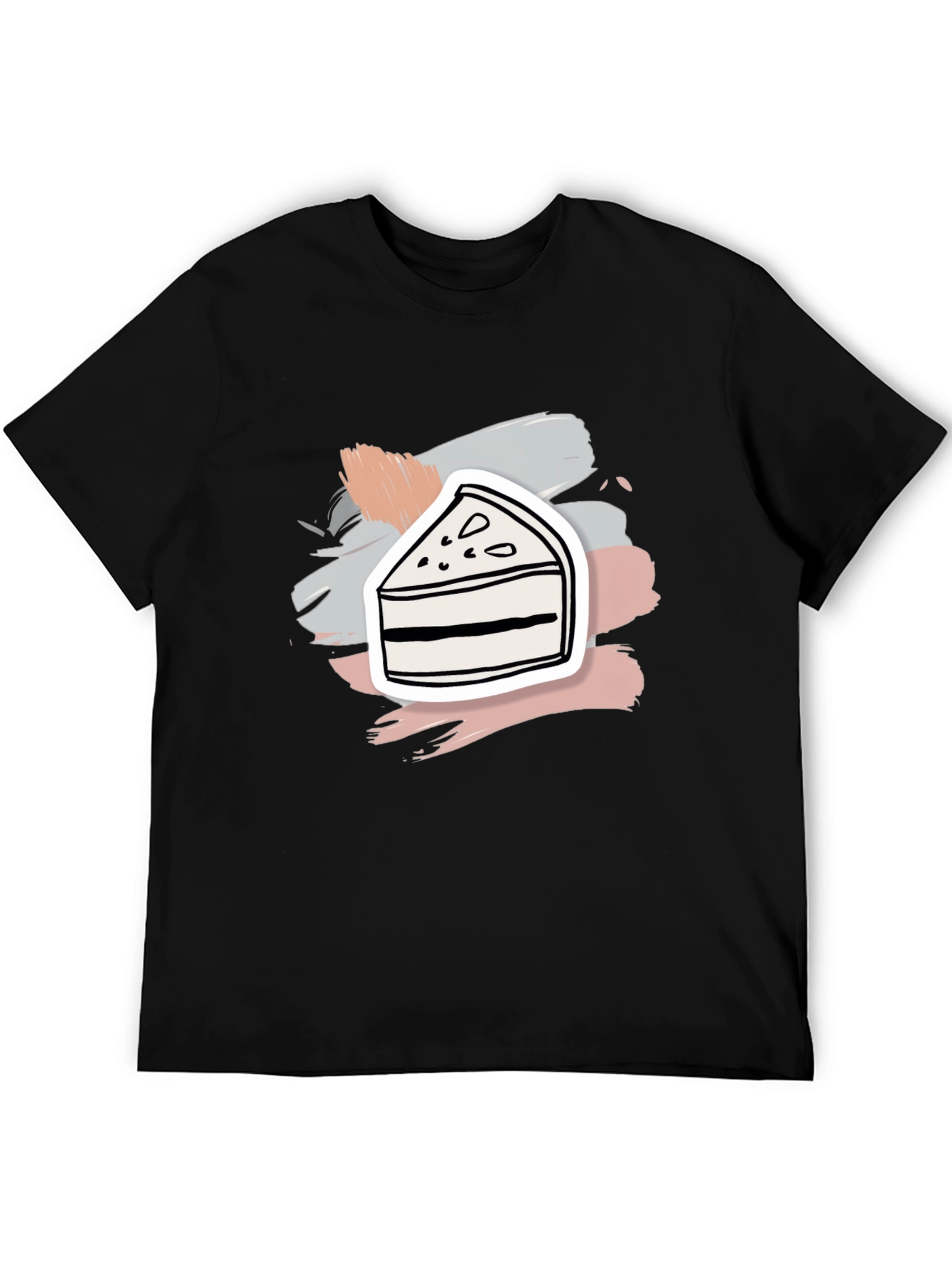 Dessert Lover Tee: Cake Slice Graphic T-Shirt