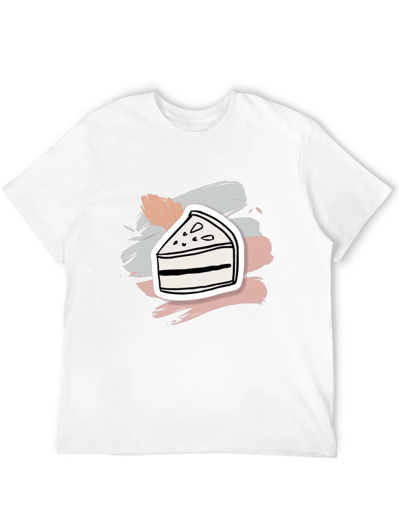 Dessert Lover Tee: Cake Slice Graphic T-Shirt