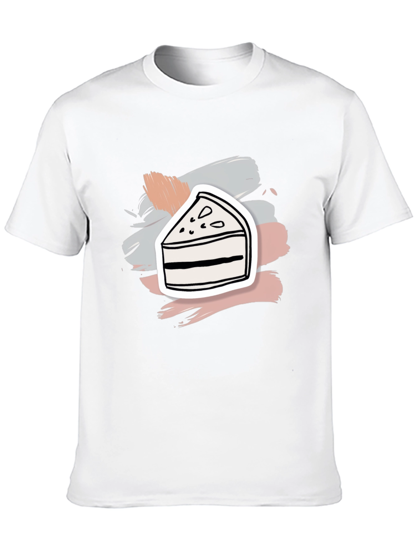 Dessert Lover Tee: Cake Slice Graphic T-Shirt