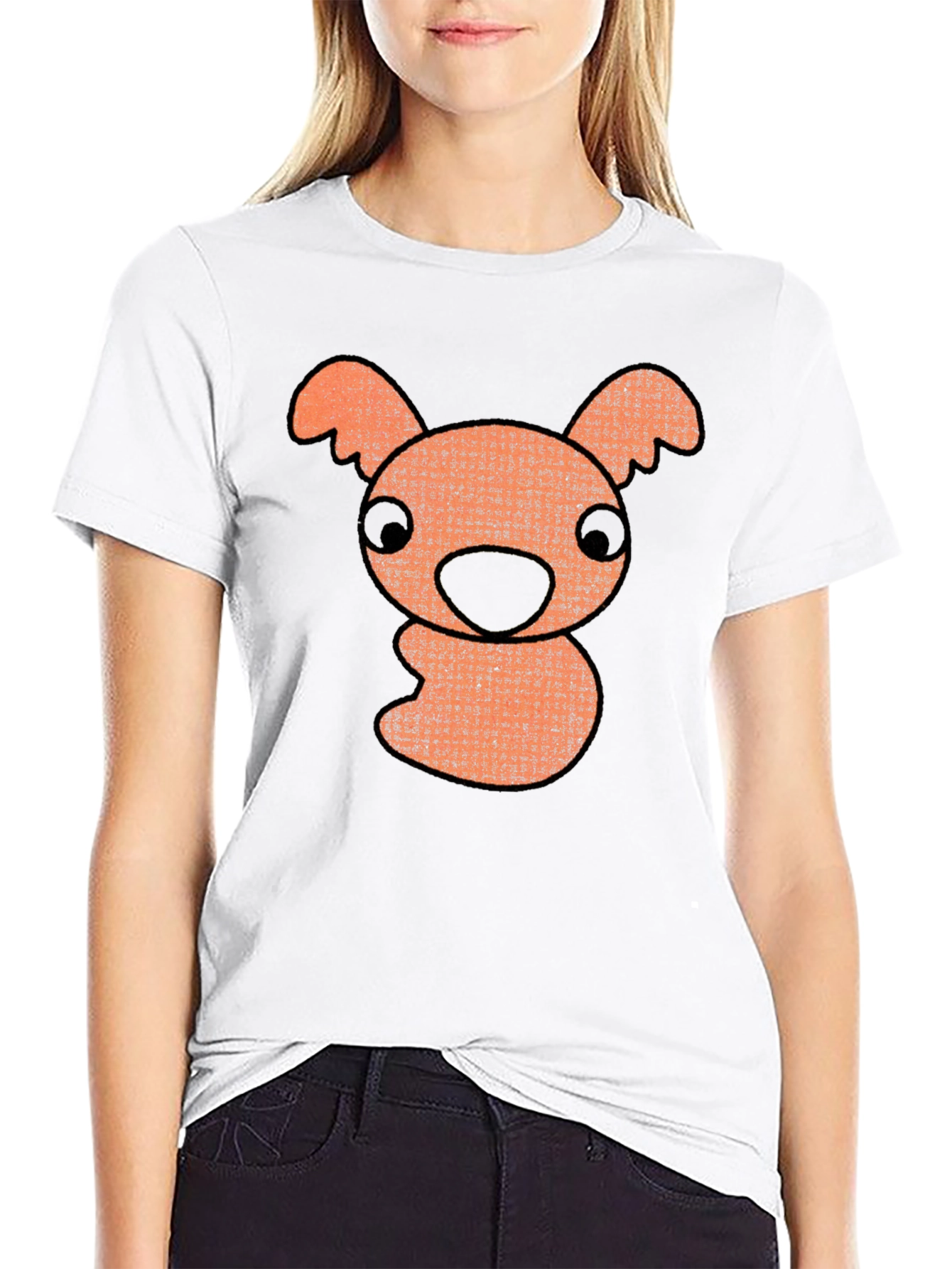 Cartoon Koala Graphic T-Shirt - Black