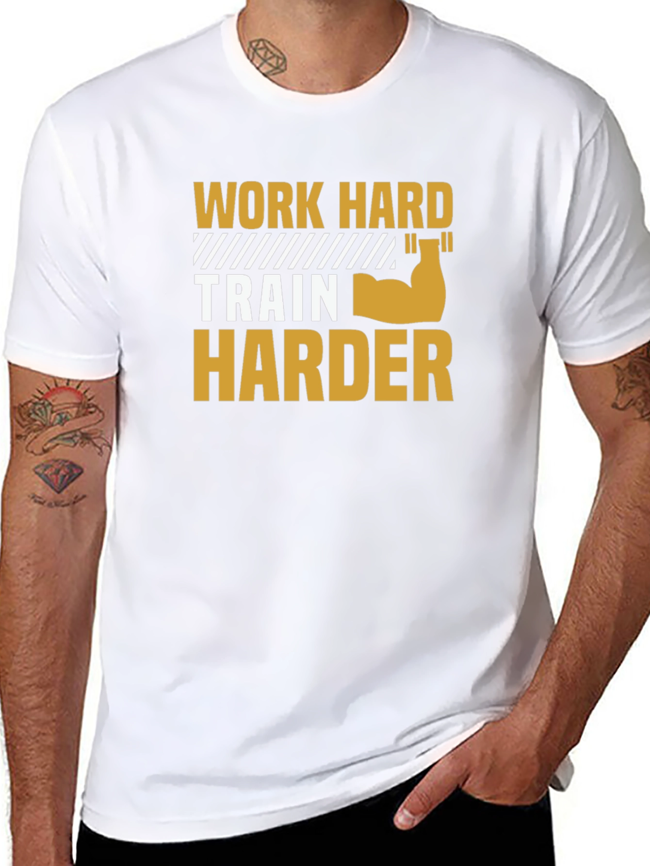 Work Hard Train Harder Graphic Tee