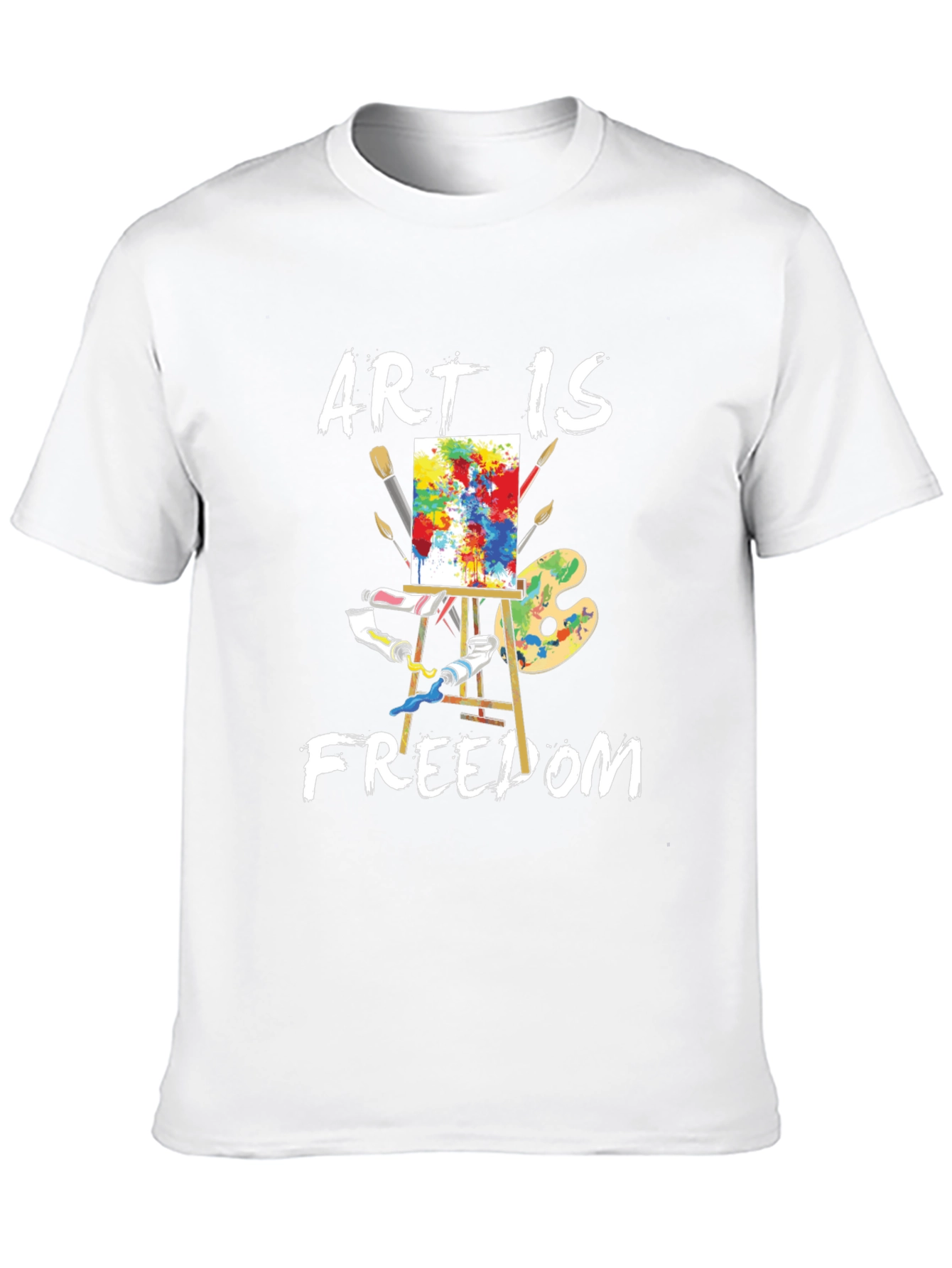 Art is Freedom T-Shirt - Artist Palette Design
