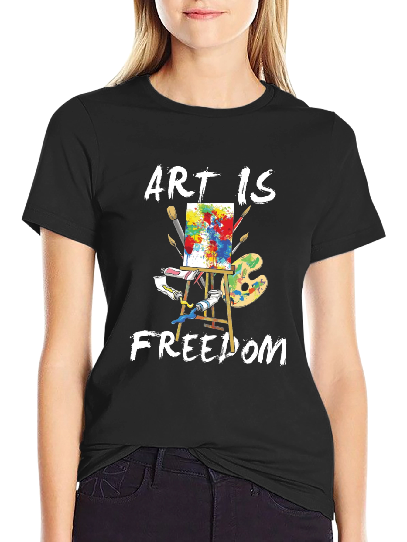 Art is Freedom T-Shirt - Artist Palette Design