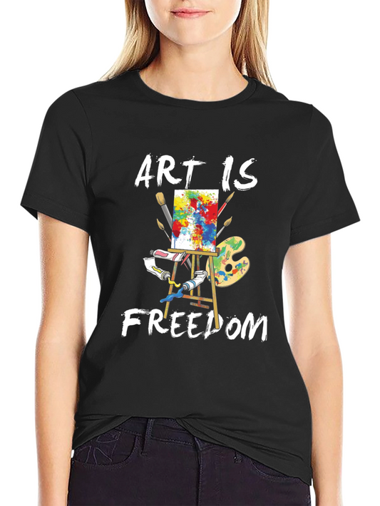 Art is Freedom T-Shirt - Artist Palette Design