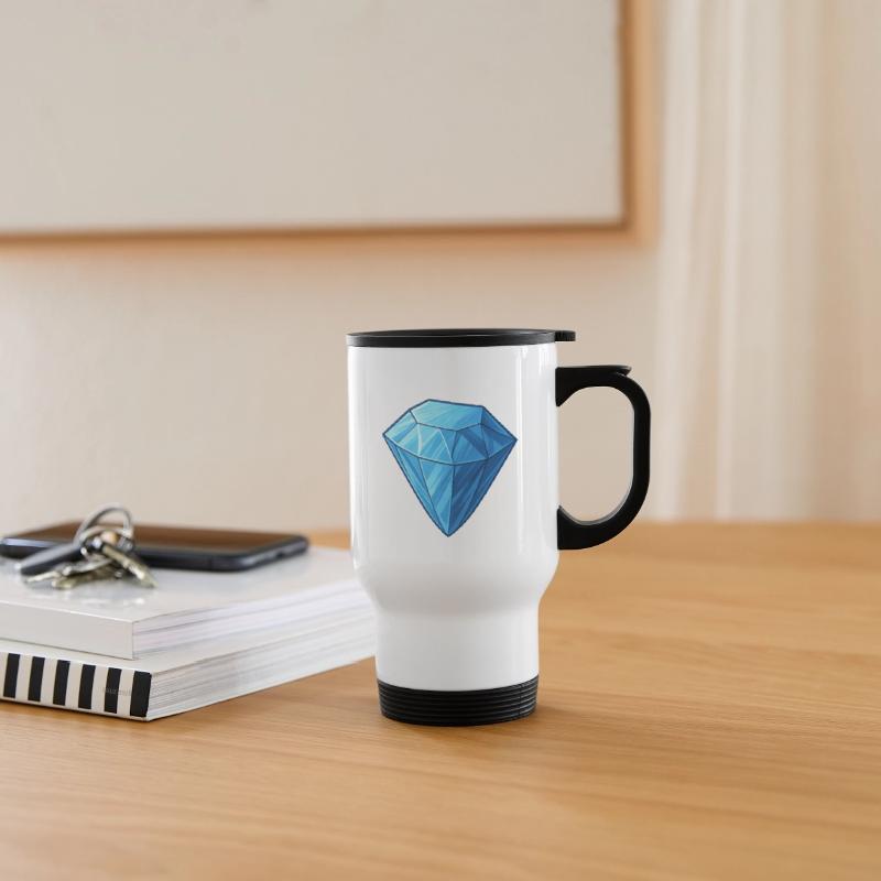 Elegant Blue Diamond Illustration